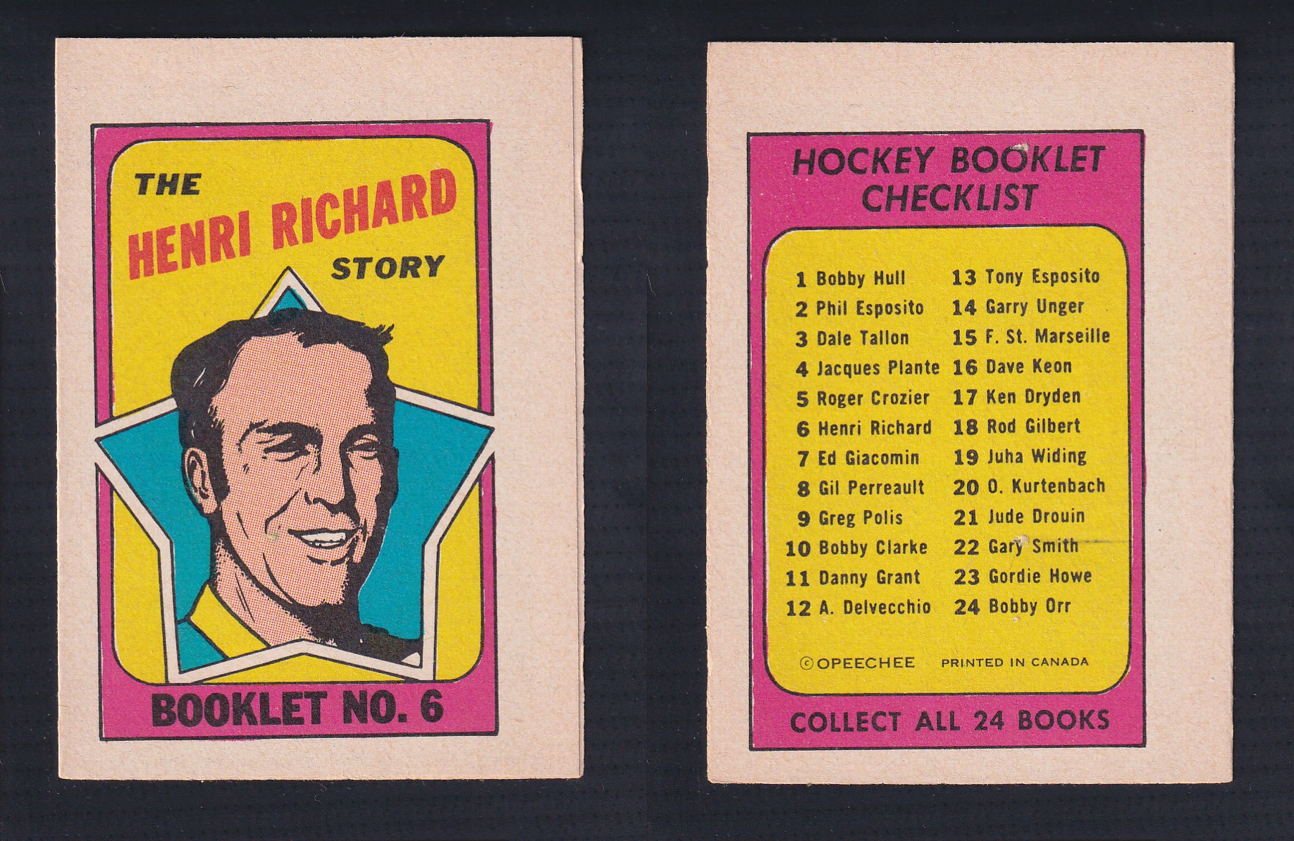 1971-72 O-PEE-CHEE STORY BOOKLET ENGLISH #6 H.RICHARD photo 1971-72 O-PEE-CHEE STORY BOOKLET ENGLISH #6 H.RICHARD photo