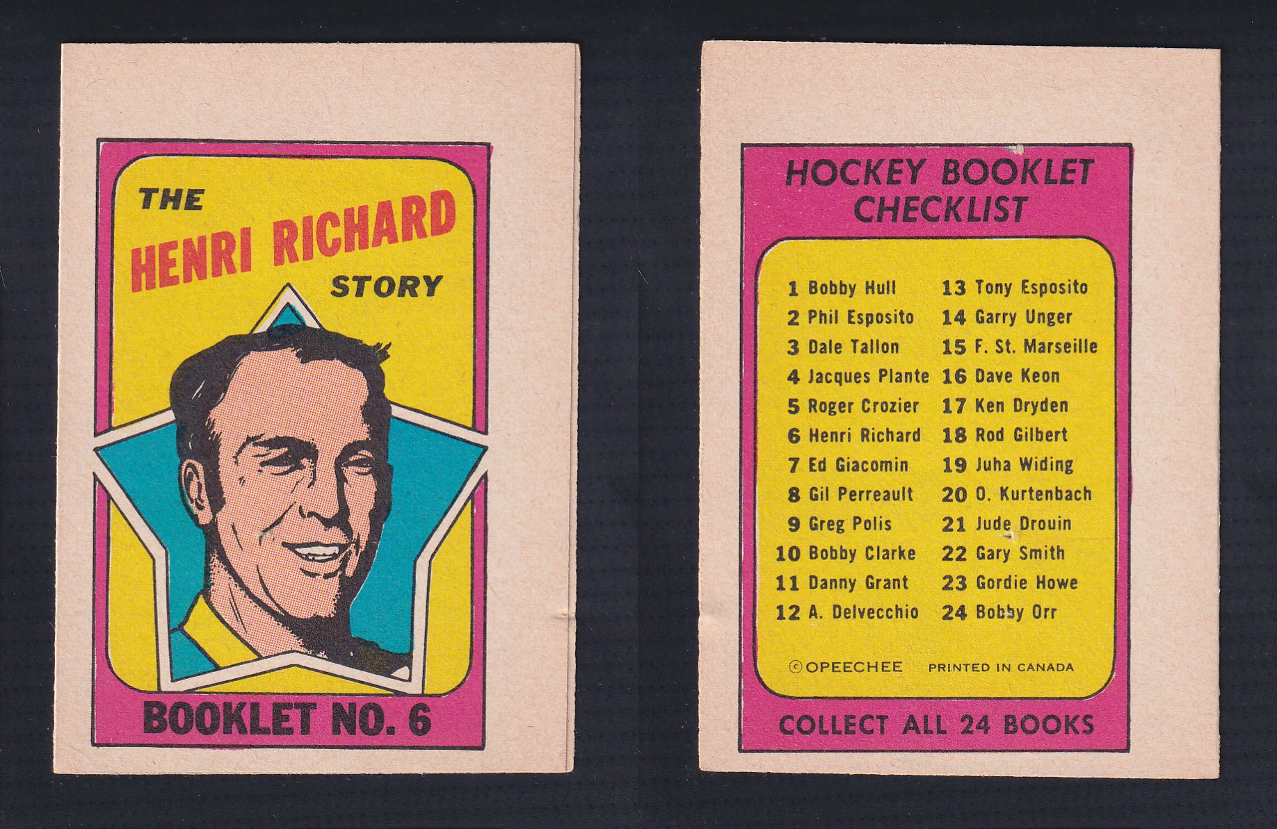 1971-72 O-PEE-CHEE STORY BOOKLET ENGLISH #6 H.RICHARD photo 1971-72 O-PEE-CHEE STORY BOOKLET ENGLISH #6 H.RICHARD photo