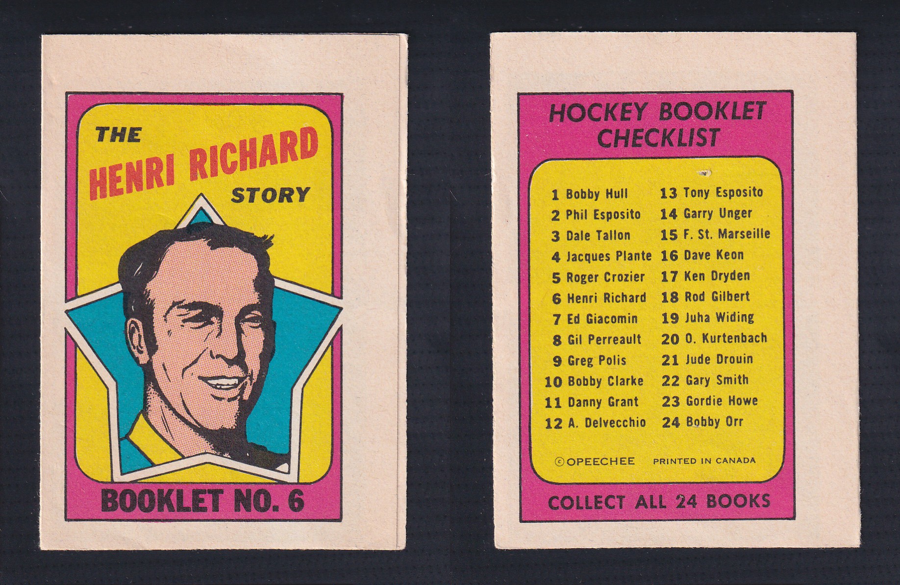 1971-72 O-PEE-CHEE STORY BOOKLET ENGLISH #6 H.RICHARD photo 1971-72 O-PEE-CHEE STORY BOOKLET ENGLISH #6 H.RICHARD photo