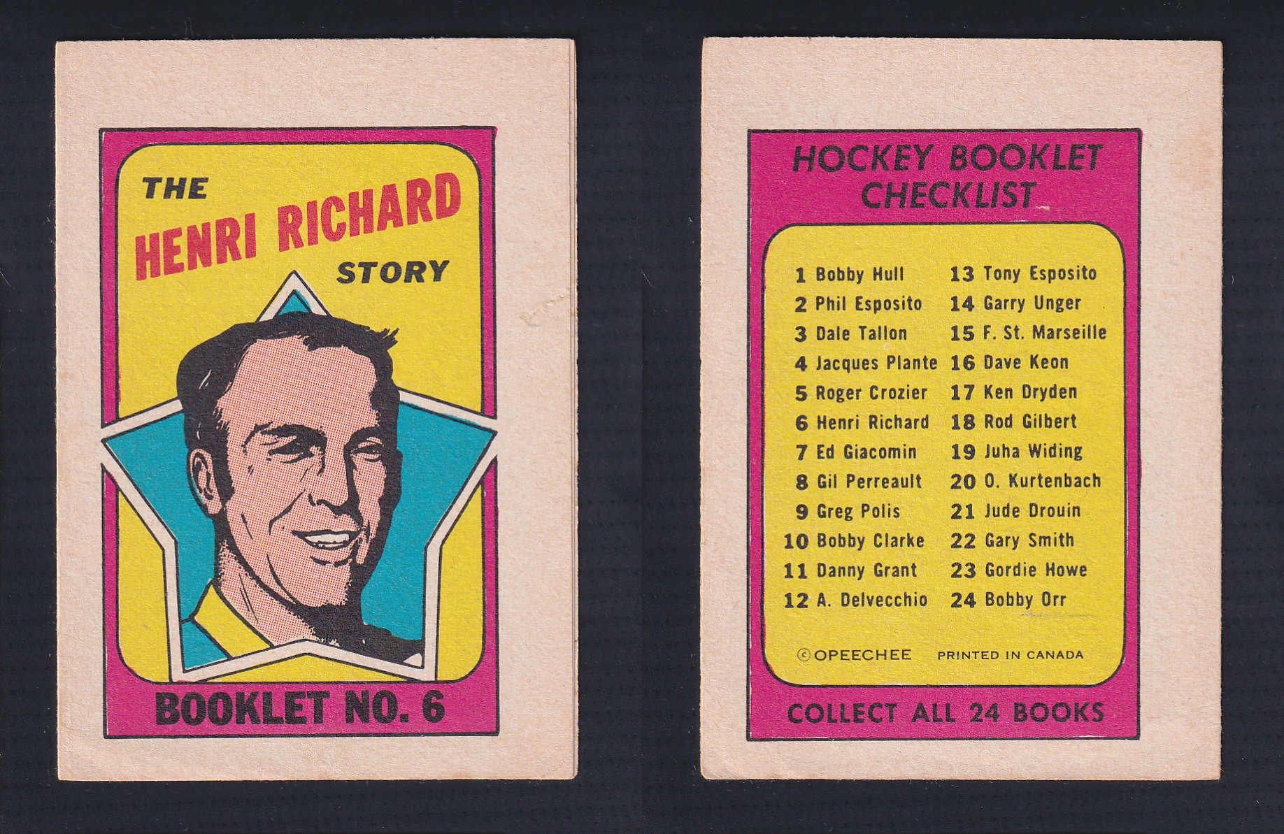1971-72 O-PEE-CHEE STORY BOOKLET ENGLISH #6 H.RICHARD photo 1971-72 O-PEE-CHEE STORY BOOKLET ENGLISH #6 H.RICHARD photo