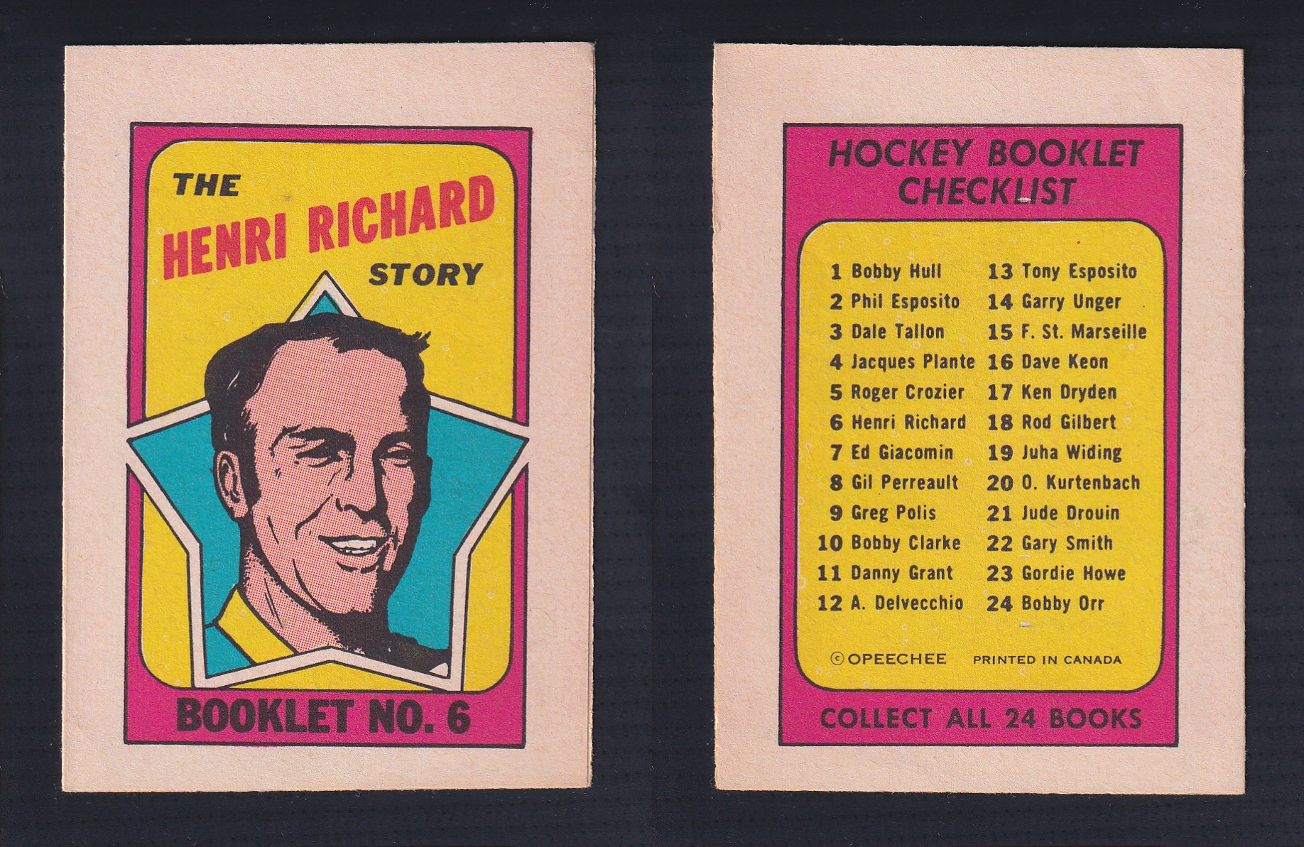 1971-72 O-PEE-CHEE STORY BOOKLET ENGLISH #6 H.RICHARD photo 1971-72 O-PEE-CHEE STORY BOOKLET ENGLISH #6 H.RICHARD photo