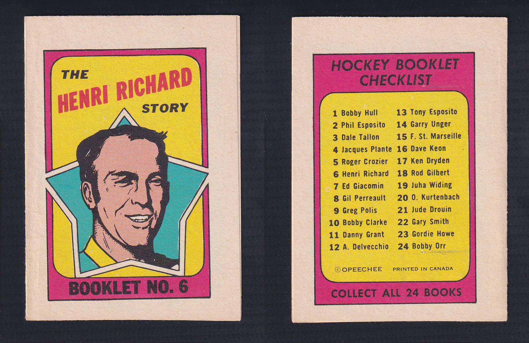 1971-72 O-PEE-CHEE STORY BOOKLET ENGLISH #6 H.RICHARD photo 1971-72 O-PEE-CHEE STORY BOOKLET ENGLISH #6 H.RICHARD photo