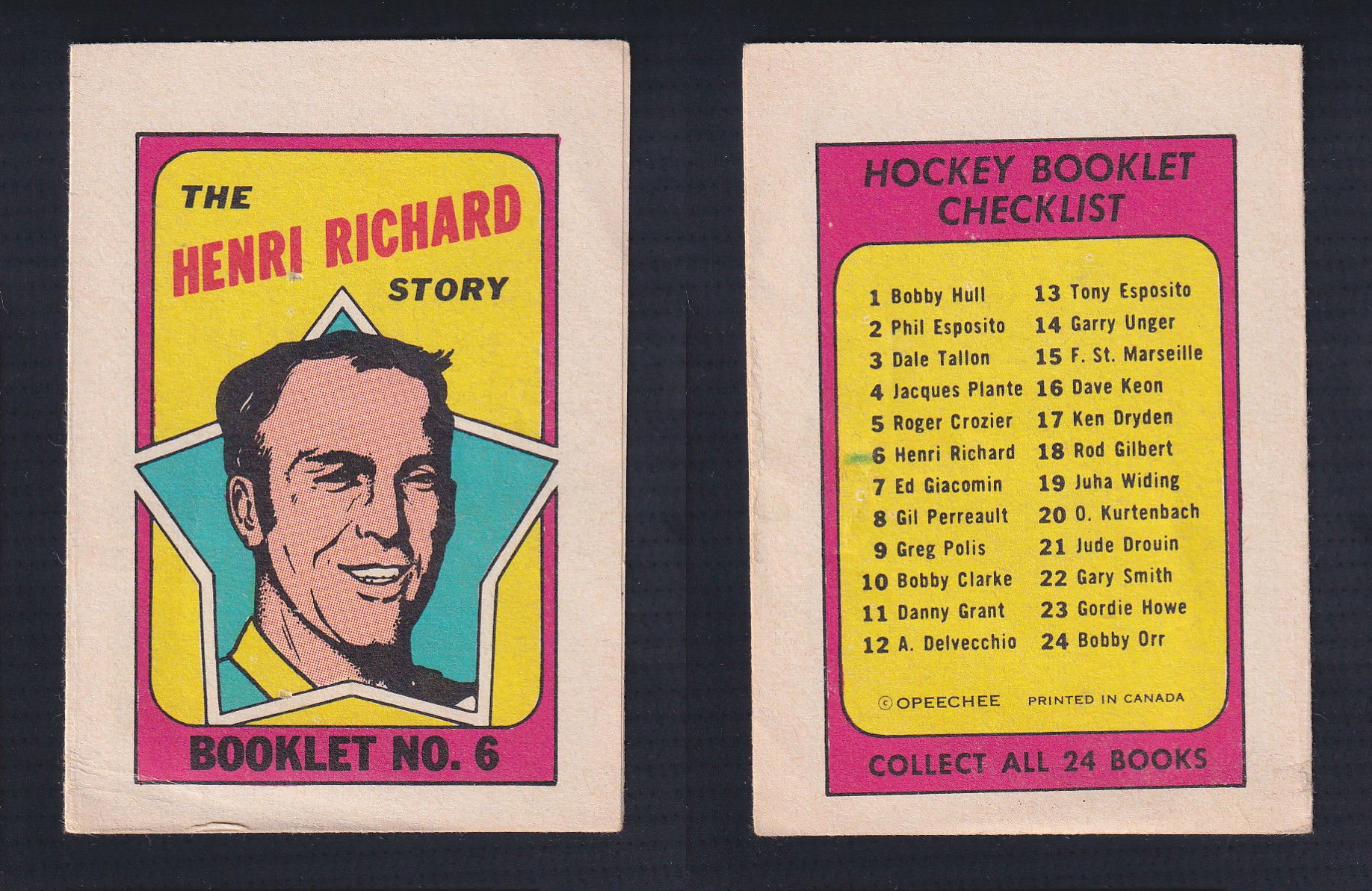 1971-72 O-PEE-CHEE STORY BOOKLET ENGLISH #6 H.RICHARD photo 1971-72 O-PEE-CHEE STORY BOOKLET ENGLISH #6 H.RICHARD photo