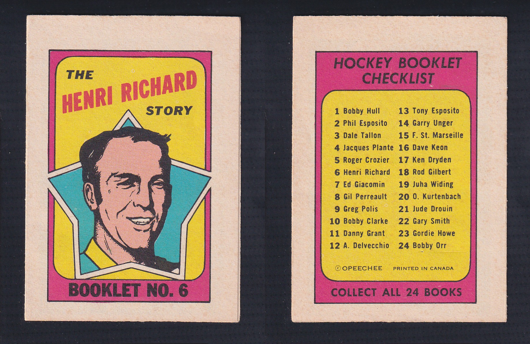 1971-72 O-PEE-CHEE STORY BOOKLET ENGLISH #6 H.RICHARD photo 1971-72 O-PEE-CHEE STORY BOOKLET ENGLISH #6 H.RICHARD photo