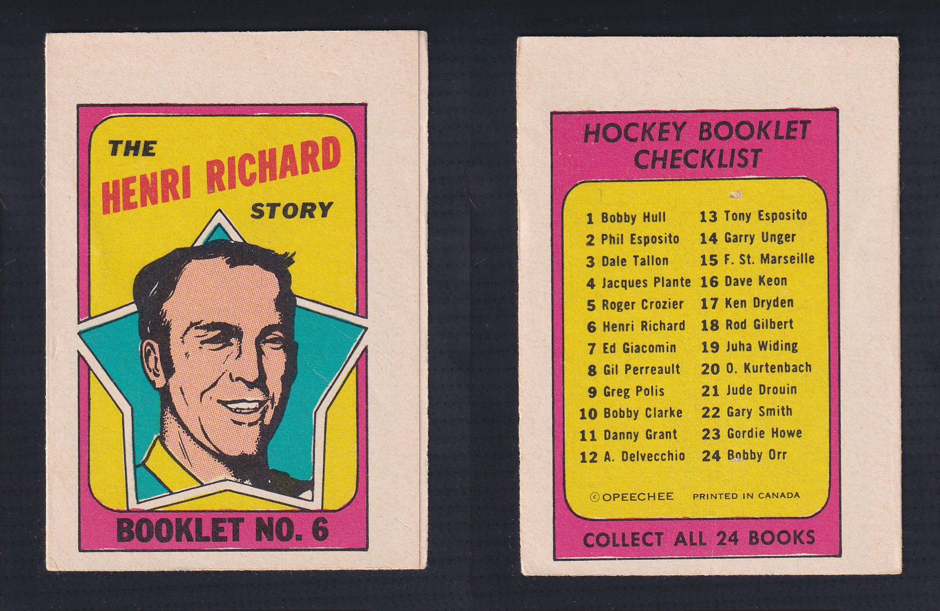 1971-72 O-PEE-CHEE STORY BOOKLET ENGLISH #6 H.RICHARD photo 1971-72 O-PEE-CHEE STORY BOOKLET ENGLISH #6 H.RICHARD photo