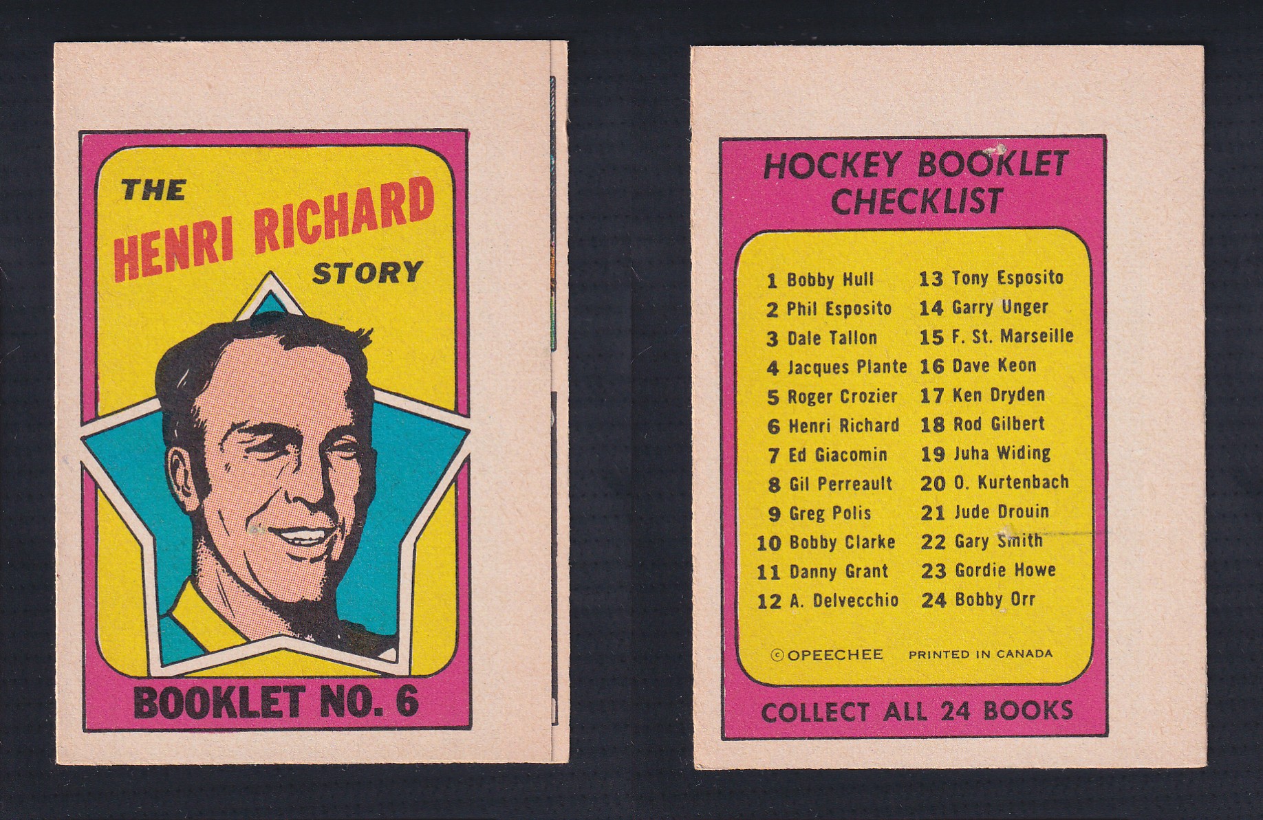 1971-72 O-PEE-CHEE STORY BOOKLET ENGLISH #6 H.RICHARD photo 1971-72 O-PEE-CHEE STORY BOOKLET ENGLISH #6 H.RICHARD photo