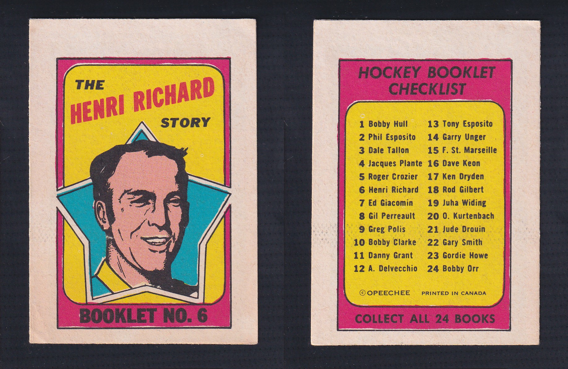 1971-72 O-PEE-CHEE STORY BOOKLET ENGLISH #6 H.RICHARD photo 1971-72 O-PEE-CHEE STORY BOOKLET ENGLISH #6 H.RICHARD photo