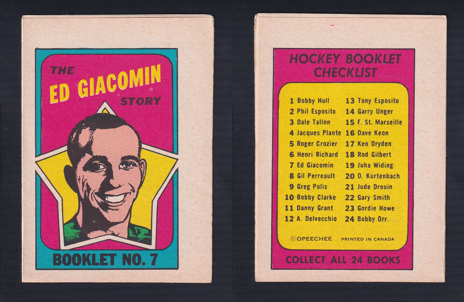 1971-72 O-PEE-CHEE STORY BOOKLET ENGLISH #7 E.GIACOMIN photo 1971-72 O-PEE-CHEE STORY BOOKLET ENGLISH #7 E.GIACOMIN photo