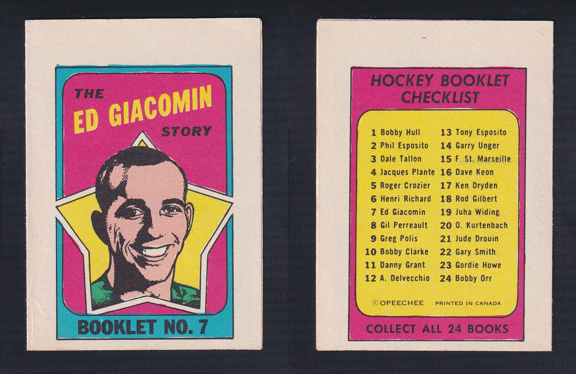 1971-72 O-PEE-CHEE STORY BOOKLET ENGLISH #7 E.GIACOMIN photo 1971-72 O-PEE-CHEE STORY BOOKLET ENGLISH #7 E.GIACOMIN photo