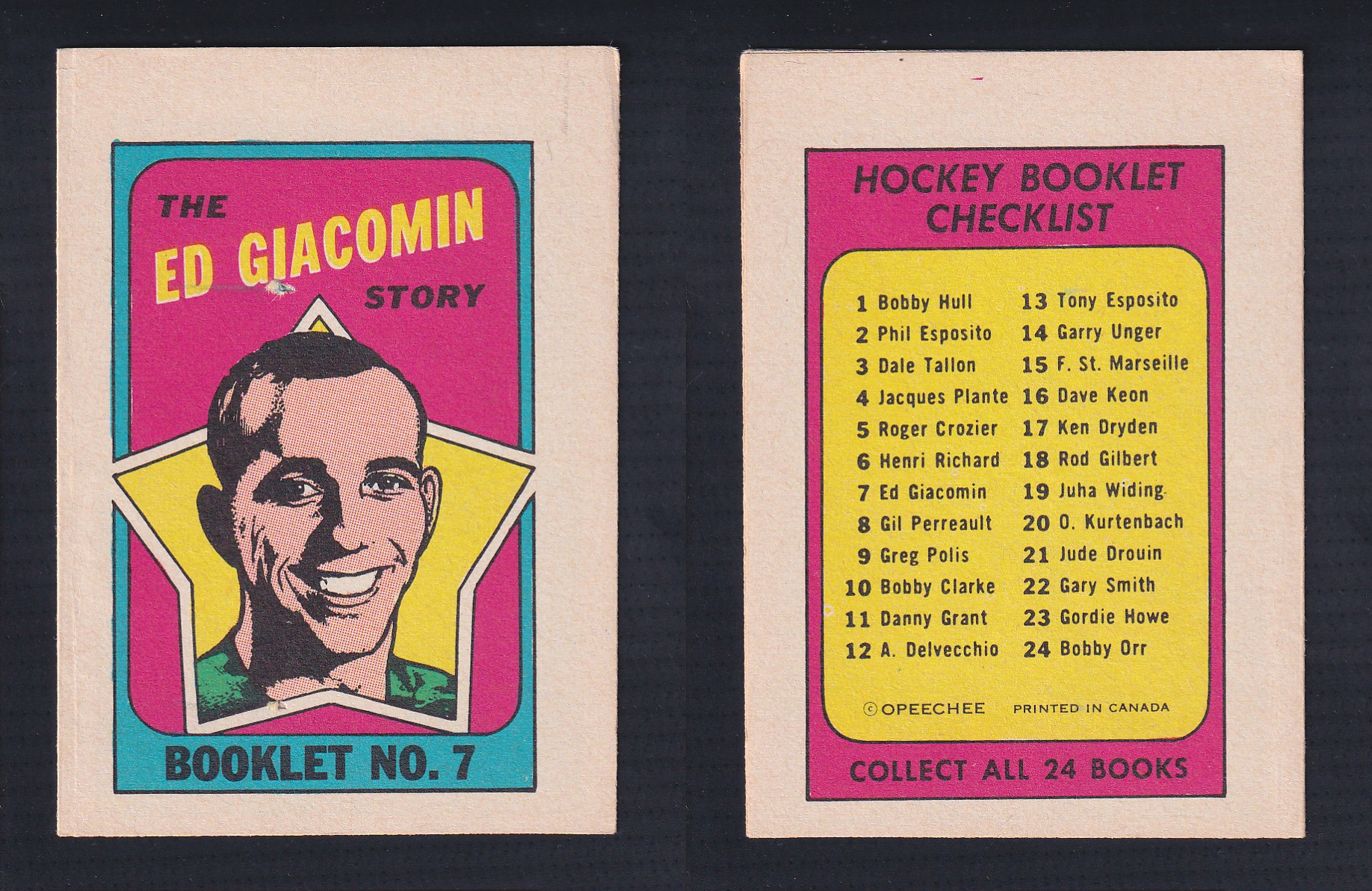 1971-72 O-PEE-CHEE STORY BOOKLET ENGLISH #7 E.GIACOMIN photo 1971-72 O-PEE-CHEE STORY BOOKLET ENGLISH #7 E.GIACOMIN photo