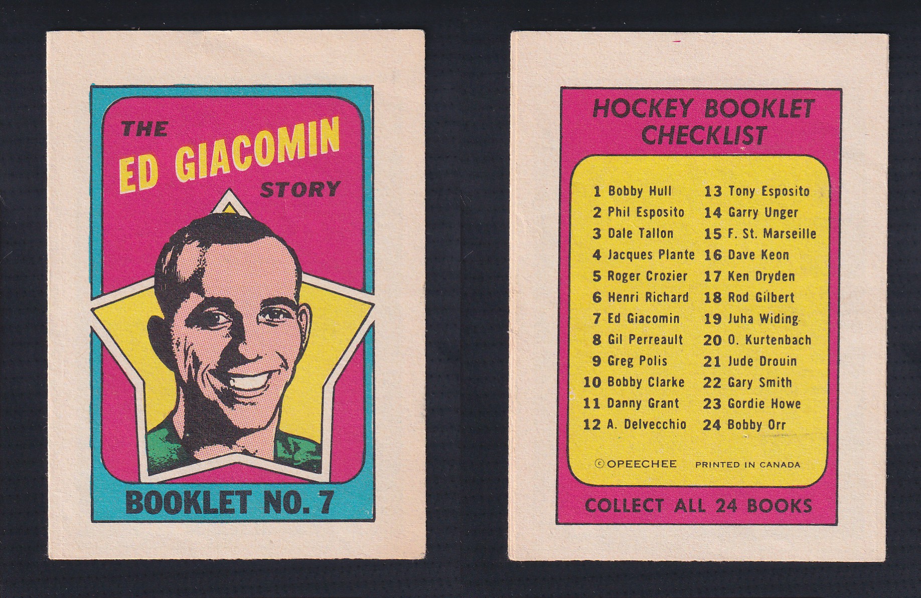 1971-72 O-PEE-CHEE STORY BOOKLET ENGLISH #7 E.GIACOMIN photo 1971-72 O-PEE-CHEE STORY BOOKLET ENGLISH #7 E.GIACOMIN photo