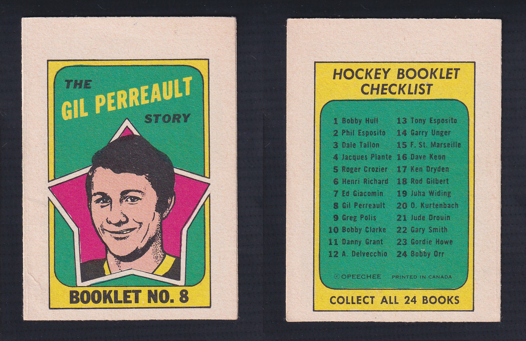 1971-72 O-PEE-CHEE STORY BOOKLET ENGLISH #8 G.PERREAULT photo 1971-72 O-PEE-CHEE STORY BOOKLET ENGLISH #8 G.PERREAULT photo