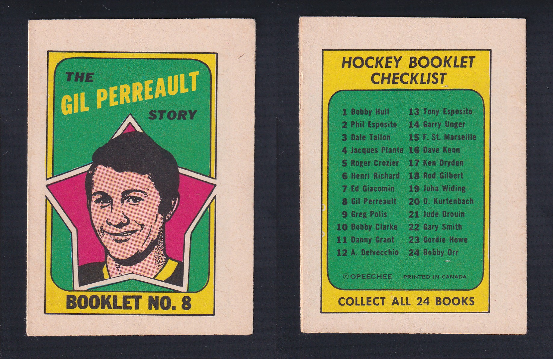 1971-72 O-PEE-CHEE STORY BOOKLET ENGLISH #8 G.PERREAULT photo 1971-72 O-PEE-CHEE STORY BOOKLET ENGLISH #8 G.PERREAULT photo