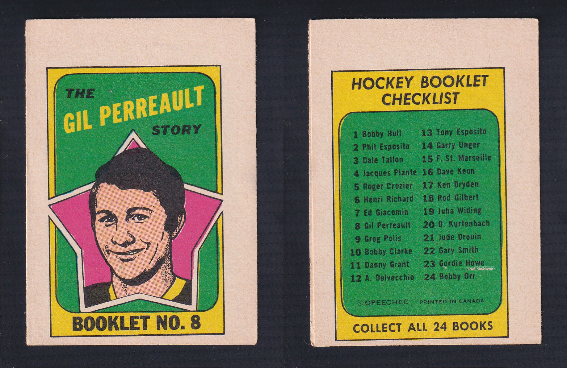 1971-72 O-PEE-CHEE STORY BOOKLET ENGLISH #8 G.PERREAULT photo 1971-72 O-PEE-CHEE STORY BOOKLET ENGLISH #8 G.PERREAULT photo