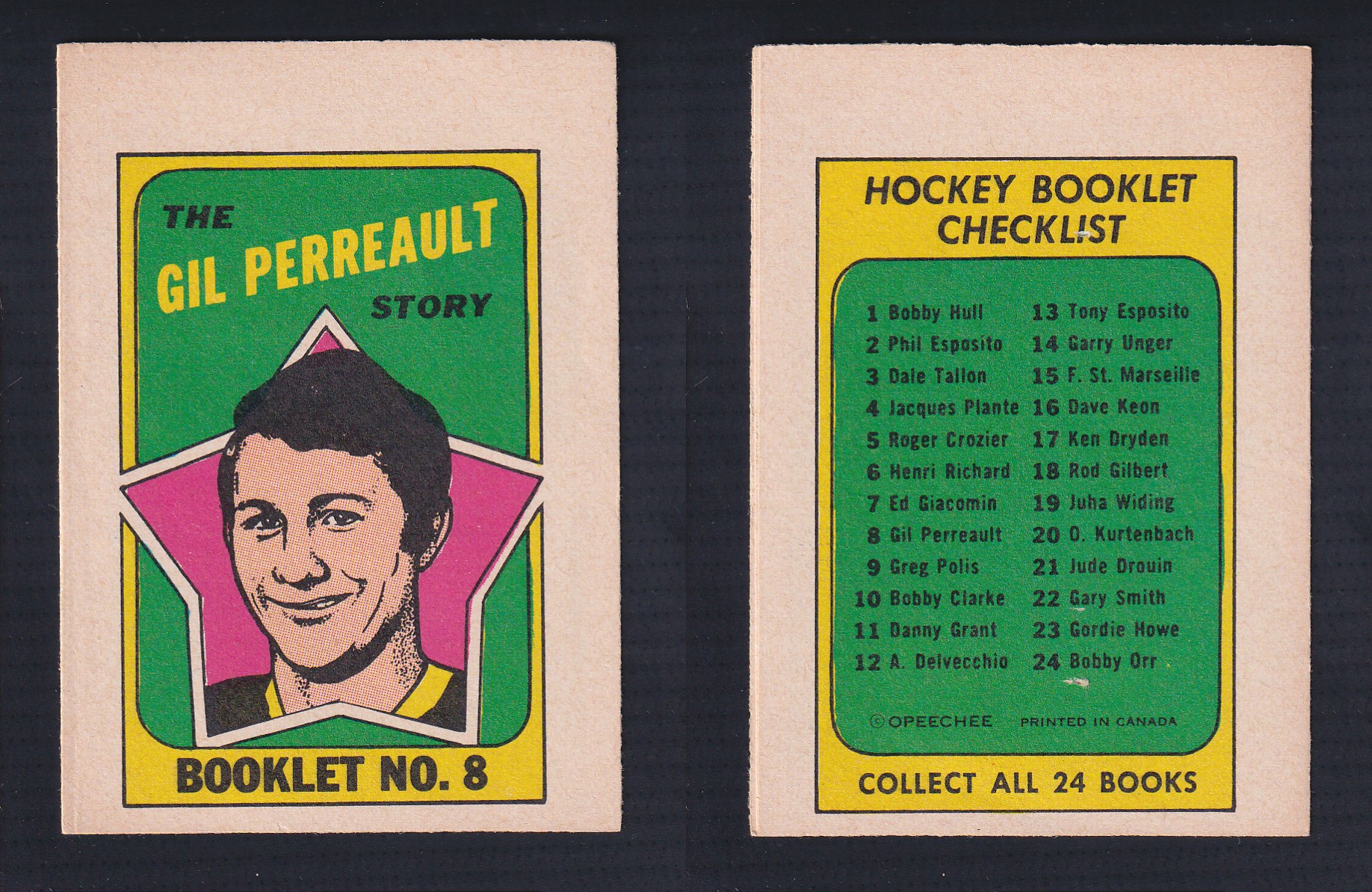 1971-72 O-PEE-CHEE STORY BOOKLET ENGLISH #8 G.PERREAULT photo 1971-72 O-PEE-CHEE STORY BOOKLET ENGLISH #8 G.PERREAULT photo
