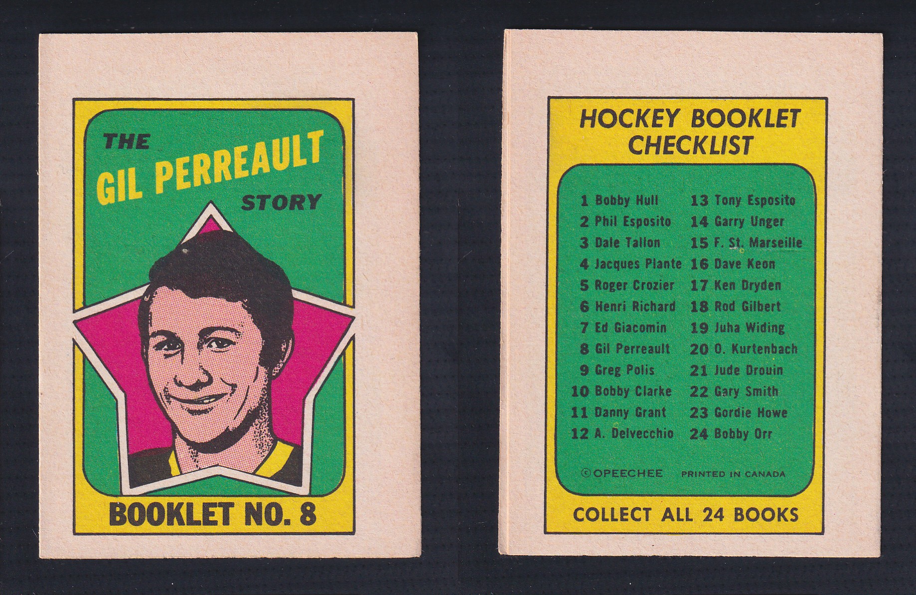 1971-72 O-PEE-CHEE STORY BOOKLET ENGLISH #8 G.PERREAULT photo 1971-72 O-PEE-CHEE STORY BOOKLET ENGLISH #8 G.PERREAULT photo