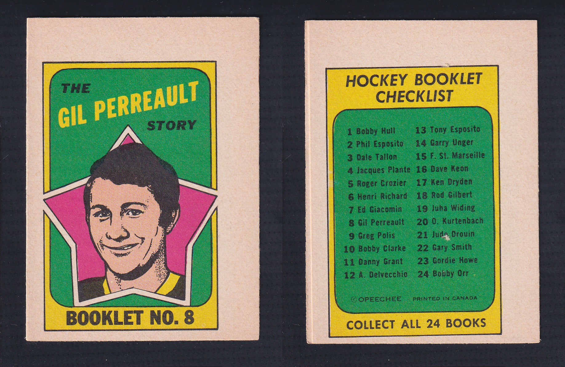 1971-72 O-PEE-CHEE STORY BOOKLET ENGLISH #8 G.PERREAULT photo 1971-72 O-PEE-CHEE STORY BOOKLET ENGLISH #8 G.PERREAULT photo