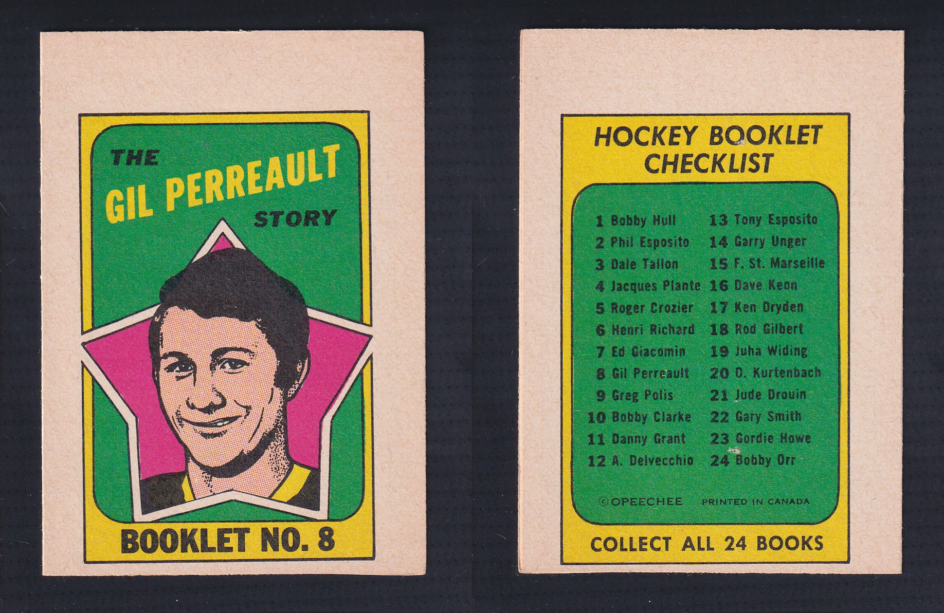 1971-72 O-PEE-CHEE STORY BOOKLET ENGLISH #8 G.PERREAULT photo 1971-72 O-PEE-CHEE STORY BOOKLET ENGLISH #8 G.PERREAULT photo