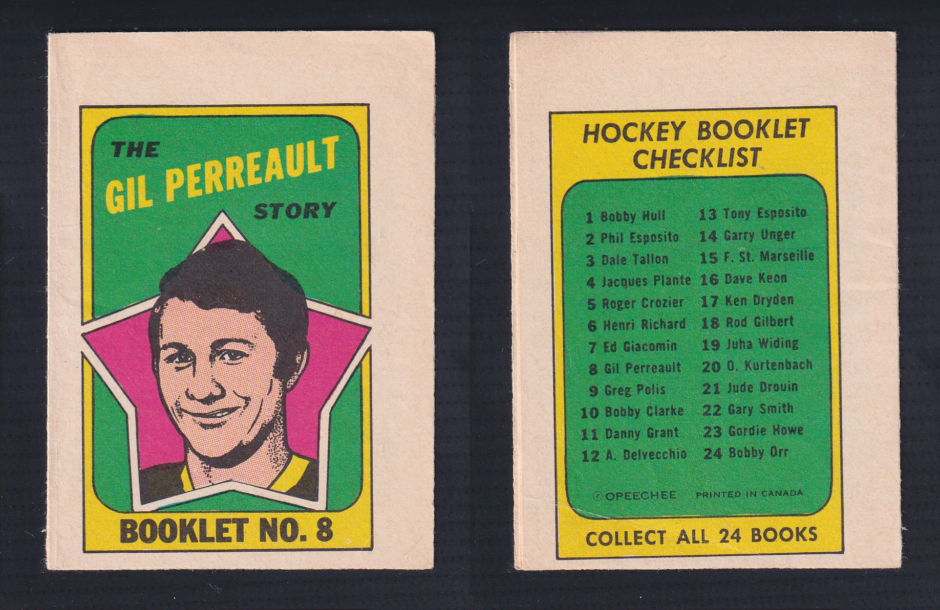 1971-72 O-PEE-CHEE STORY BOOKLET ENGLISH #8 G.PERREAULT photo 1971-72 O-PEE-CHEE STORY BOOKLET ENGLISH #8 G.PERREAULT photo