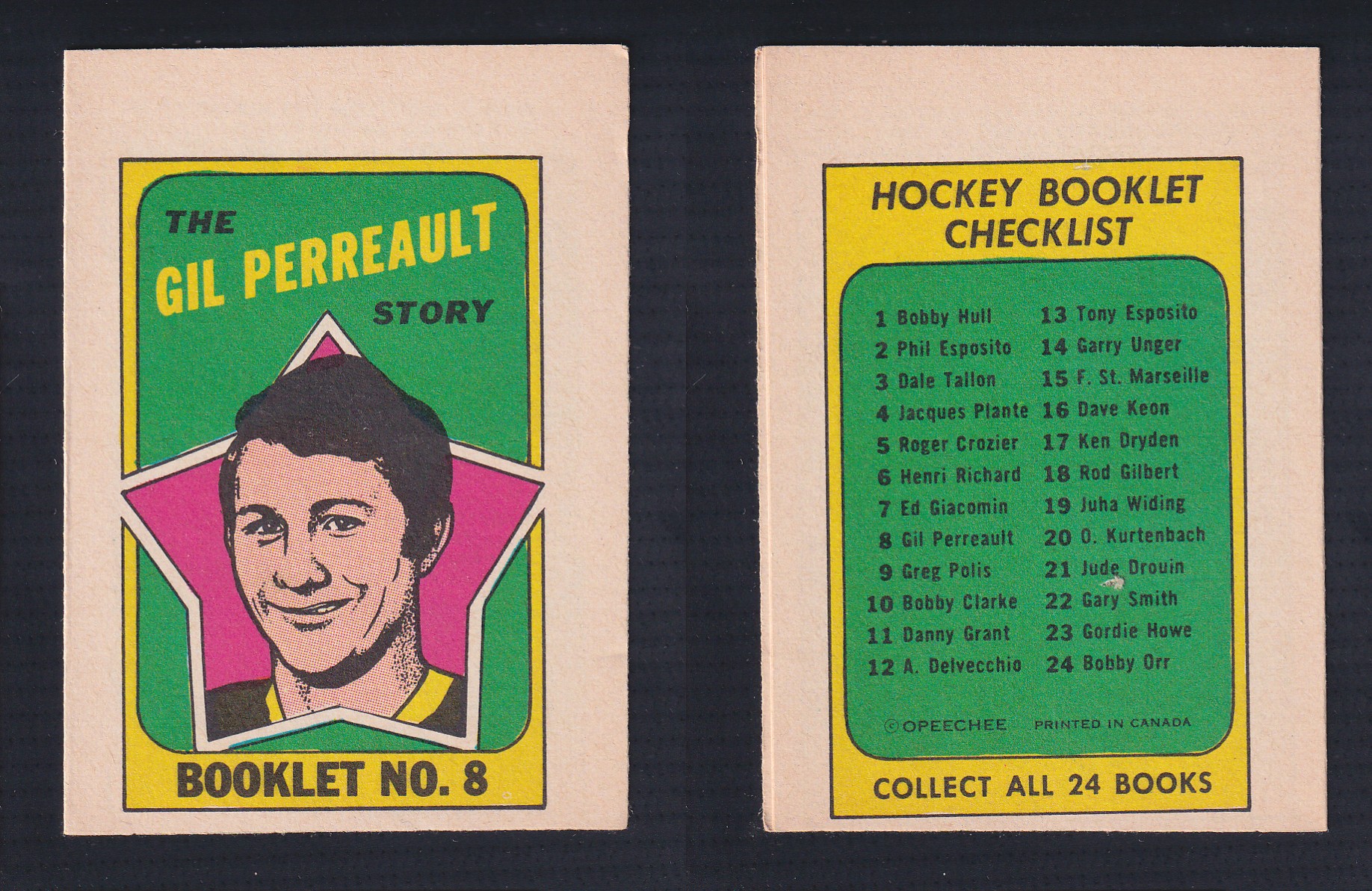 1971-72 O-PEE-CHEE STORY BOOKLET ENGLISH #8 G.PERREAULT photo 1971-72 O-PEE-CHEE STORY BOOKLET ENGLISH #8 G.PERREAULT photo