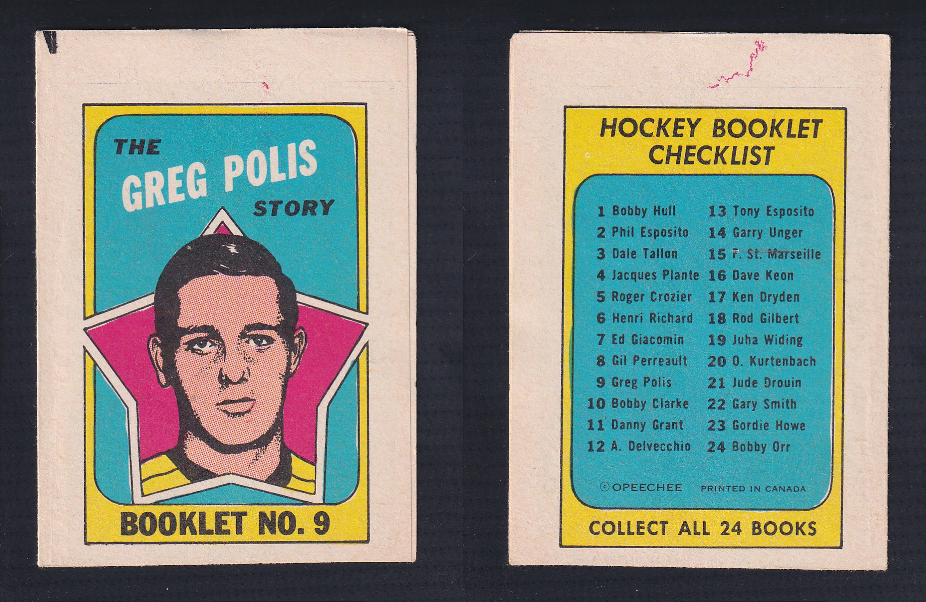 1971-72 O-PEE-CHEE STORY BOOKLET ENGLISH #9 G.POLIS photo 1971-72 O-PEE-CHEE STORY BOOKLET ENGLISH #9 G.POLIS photo