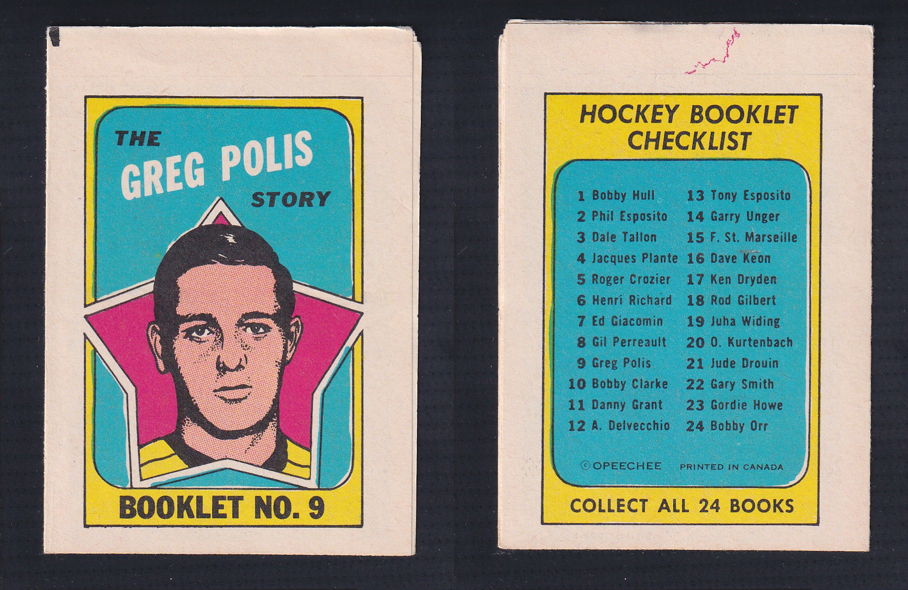 1971-72 O-PEE-CHEE STORY BOOKLET ENGLISH #9 G.POLIS photo 1971-72 O-PEE-CHEE STORY BOOKLET ENGLISH #9 G.POLIS photo