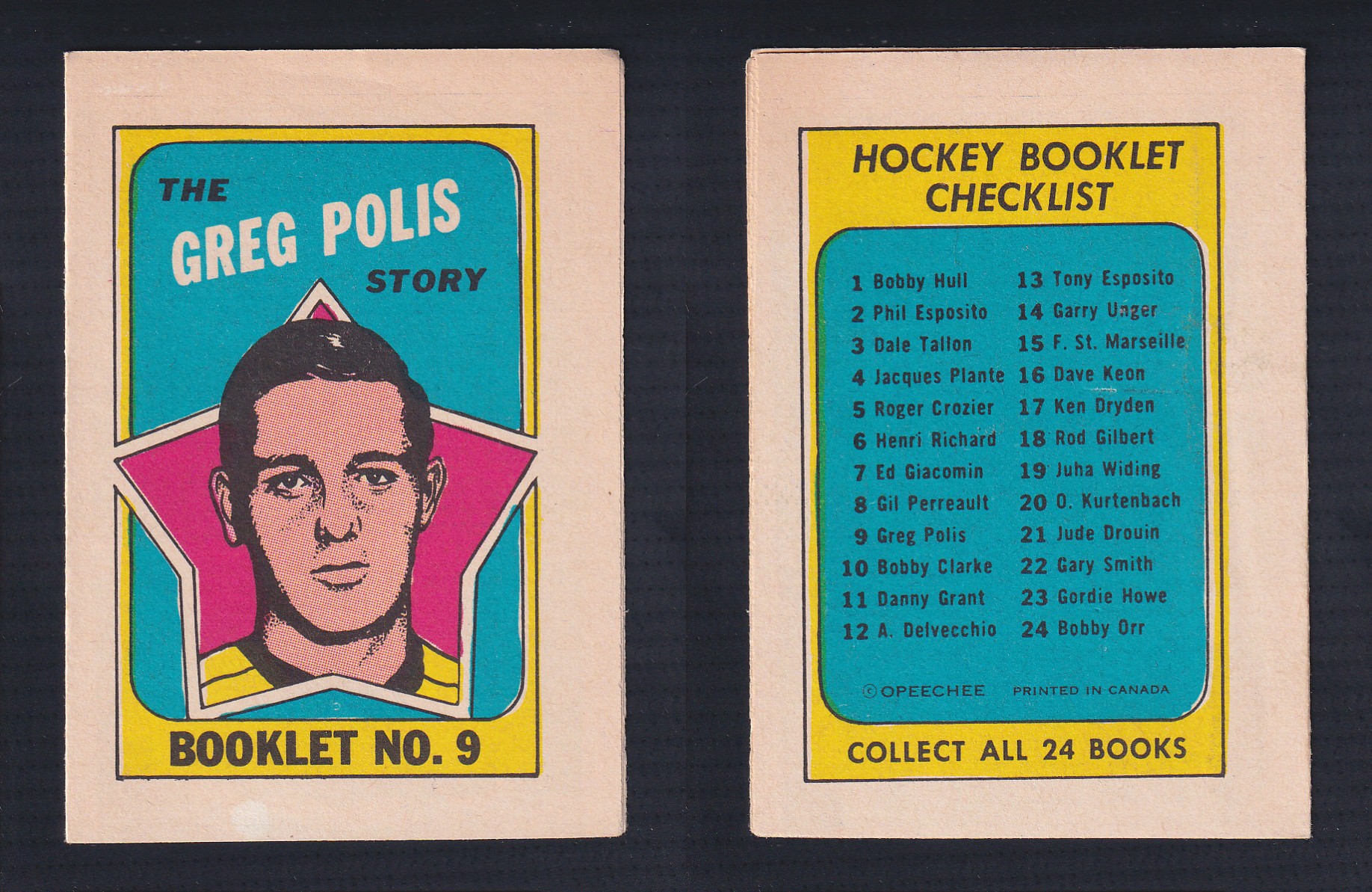1971-72 O-PEE-CHEE STORY BOOKLET ENGLISH #9 G.POLIS photo 1971-72 O-PEE-CHEE STORY BOOKLET ENGLISH #9 G.POLIS photo