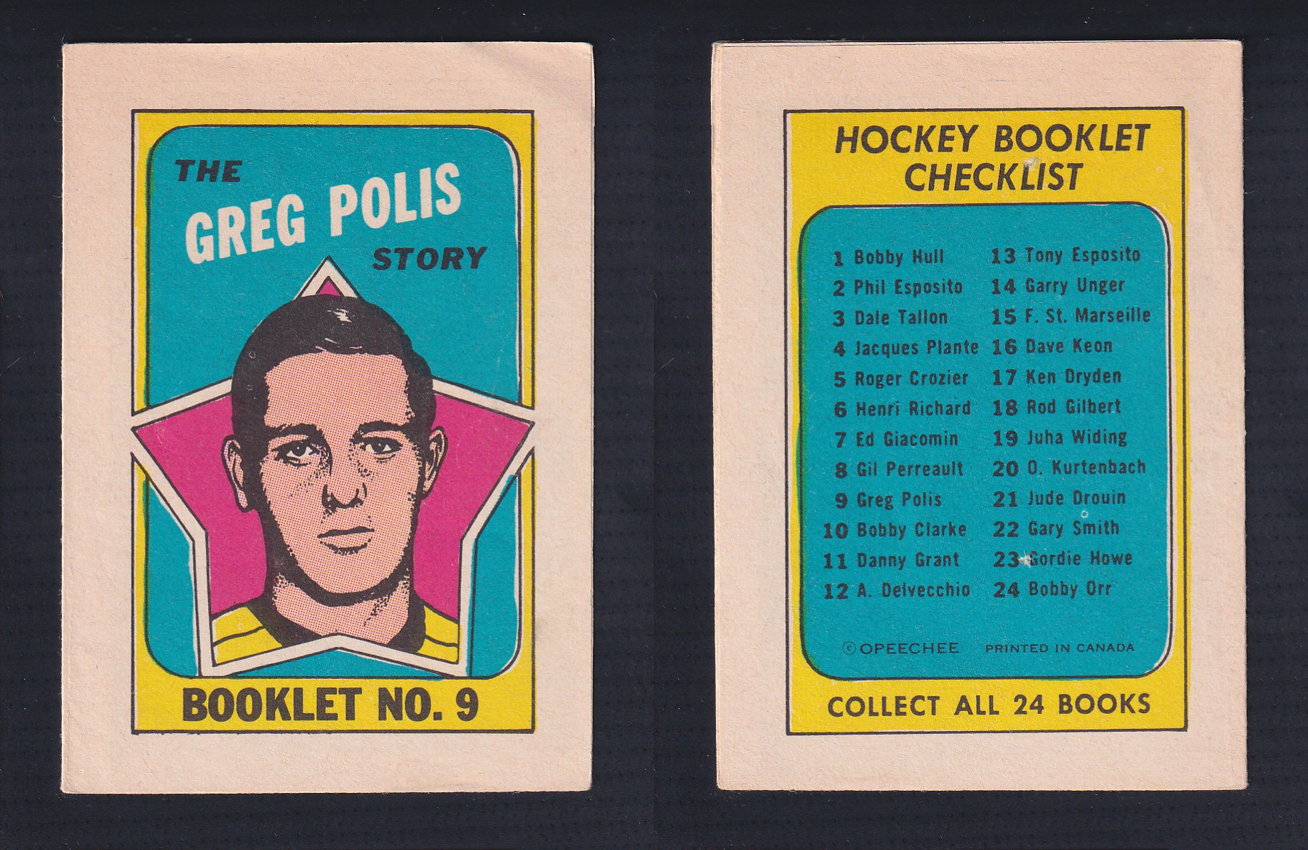 1971-72 O-PEE-CHEE STORY BOOKLET ENGLISH #9 G.POLIS photo 1971-72 O-PEE-CHEE STORY BOOKLET ENGLISH #9 G.POLIS photo