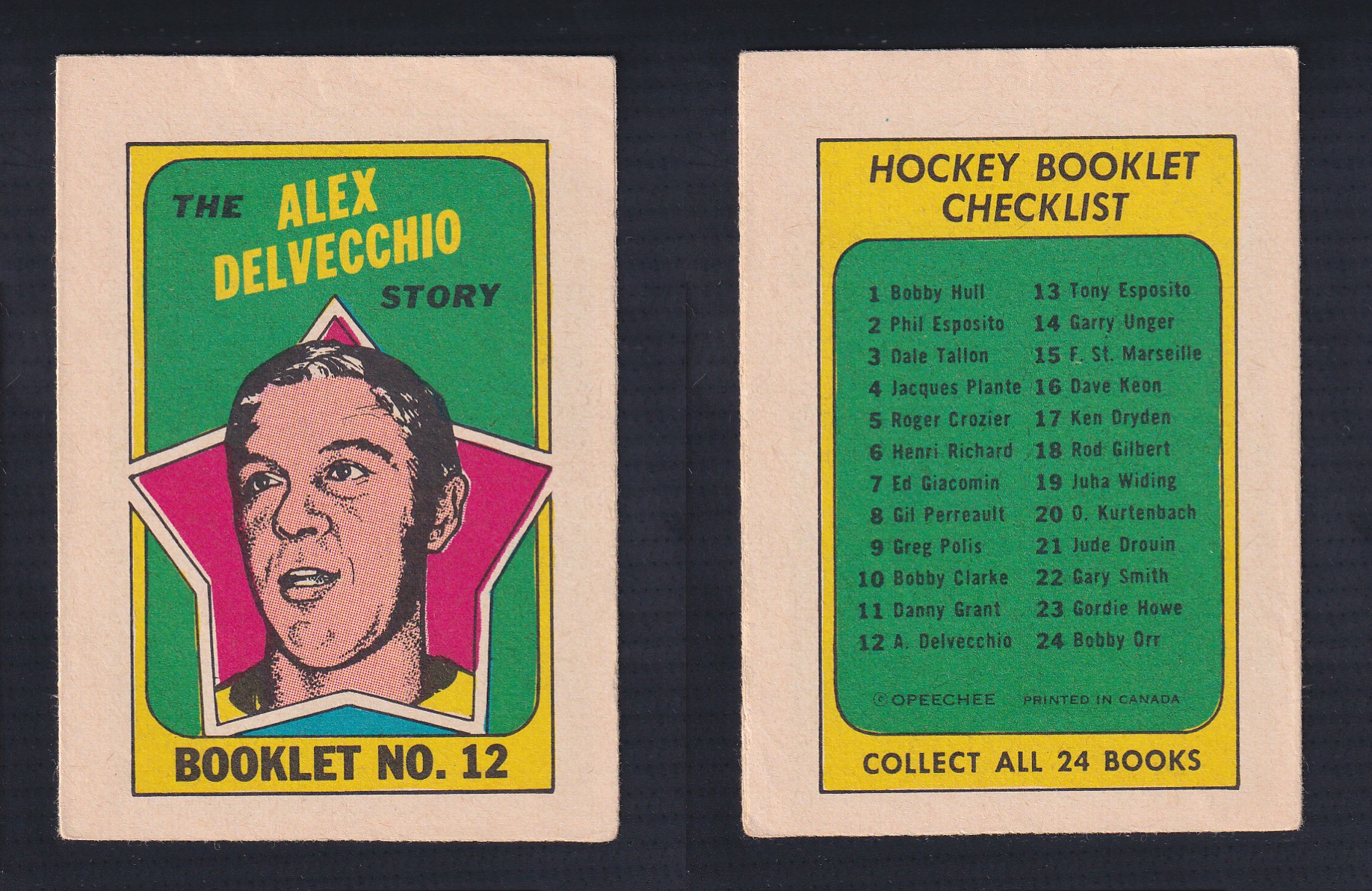 1971-72 O-PEE-CHEE STORY BOOKLET ENGLISH #12 A.DELVECCHIO photo 1971-72 O-PEE-CHEE STORY BOOKLET ENGLISH #12 A.DELVECCHIO photo