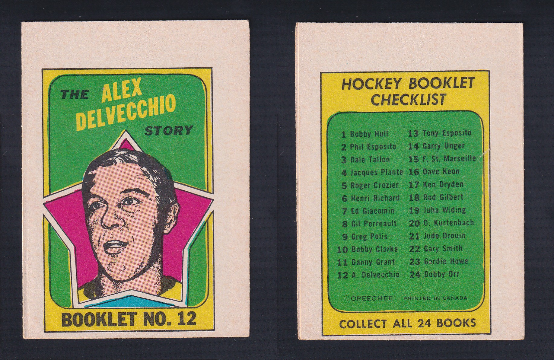 1971-72 O-PEE-CHEE STORY BOOKLET ENGLISH #12 A.DELVECCHIO photo 1971-72 O-PEE-CHEE STORY BOOKLET ENGLISH #12 A.DELVECCHIO photo