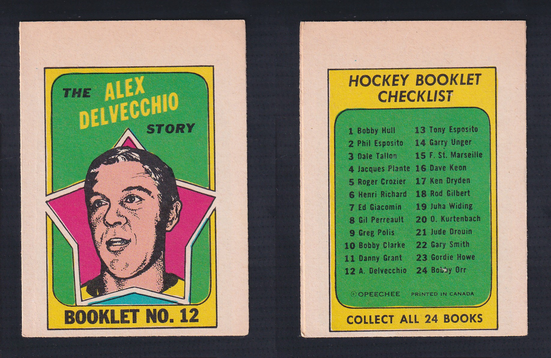 1971-72 O-PEE-CHEE STORY BOOKLET ENGLISH #12 A.DELVECCHIO photo 1971-72 O-PEE-CHEE STORY BOOKLET ENGLISH #12 A.DELVECCHIO photo