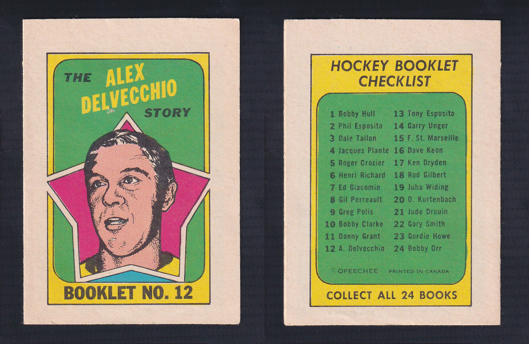 1971-72 O-PEE-CHEE STORY BOOKLET ENGLISH #12 A.DELVECCHIO photo 1971-72 O-PEE-CHEE STORY BOOKLET ENGLISH #12 A.DELVECCHIO photo