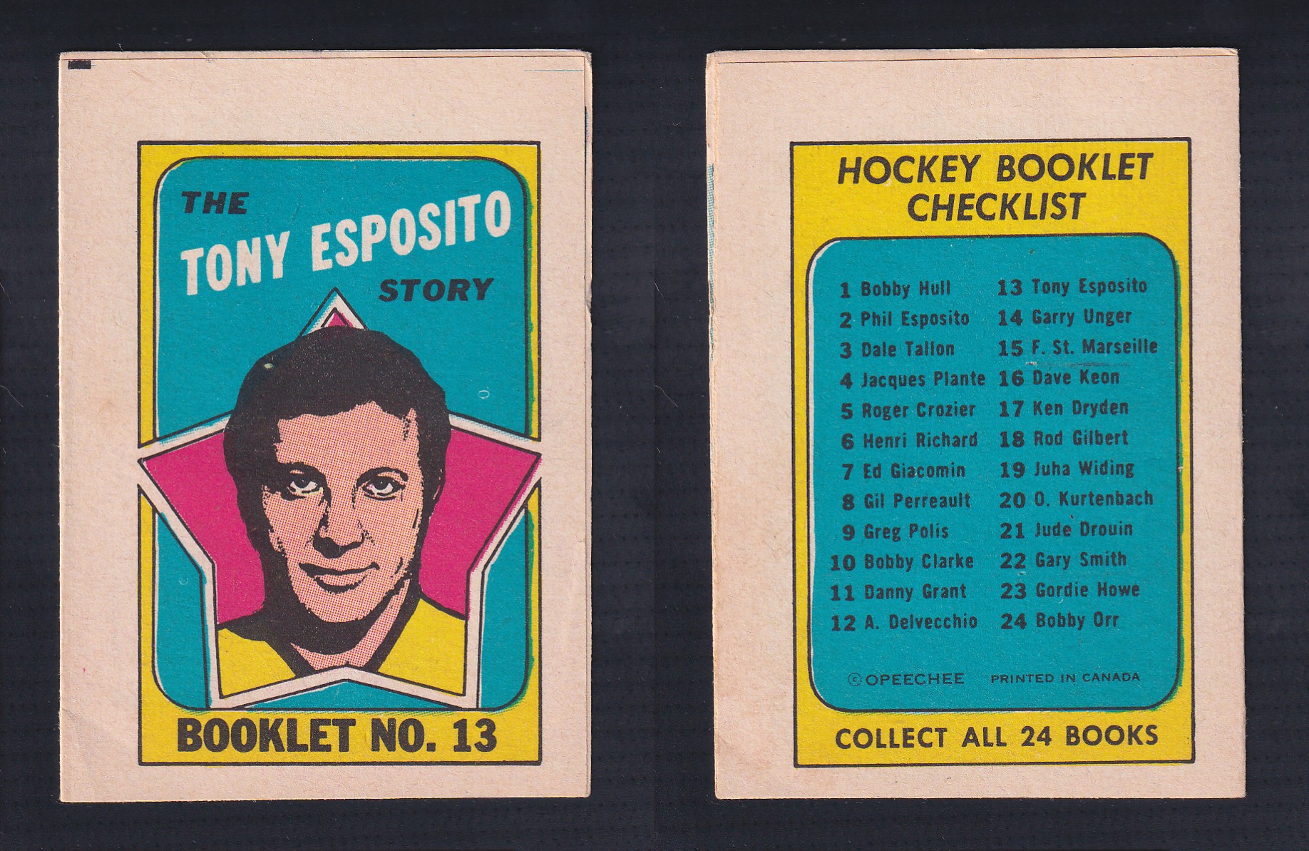 1971-72 O-PEE-CHEE STORY BOOKLET ENGLISH #13 T.ESPOSITO photo 1971-72 O-PEE-CHEE STORY BOOKLET ENGLISH #13 T.ESPOSITO photo