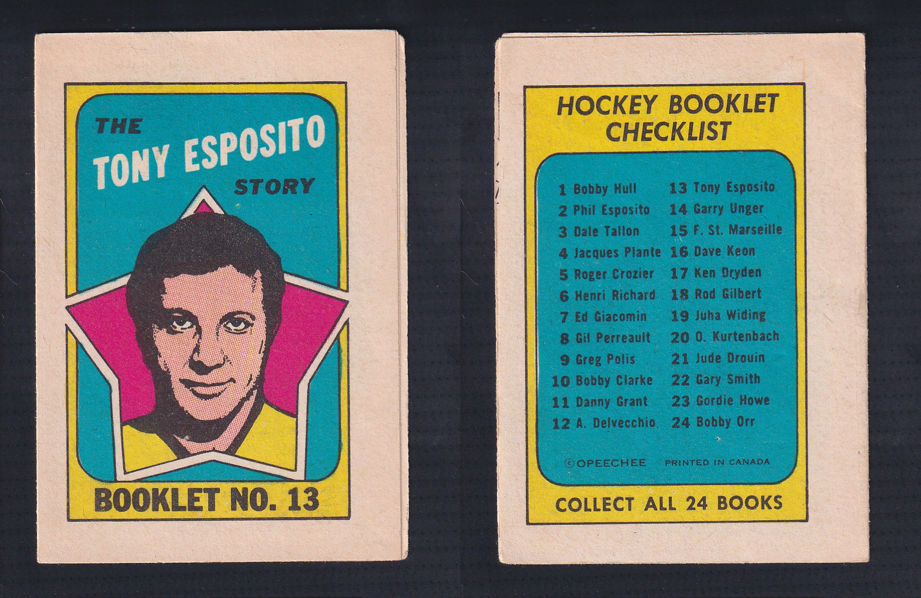 1971-72 O-PEE-CHEE STORY BOOKLET ENGLISH #13 T.ESPOSITO photo 1971-72 O-PEE-CHEE STORY BOOKLET ENGLISH #13 T.ESPOSITO photo