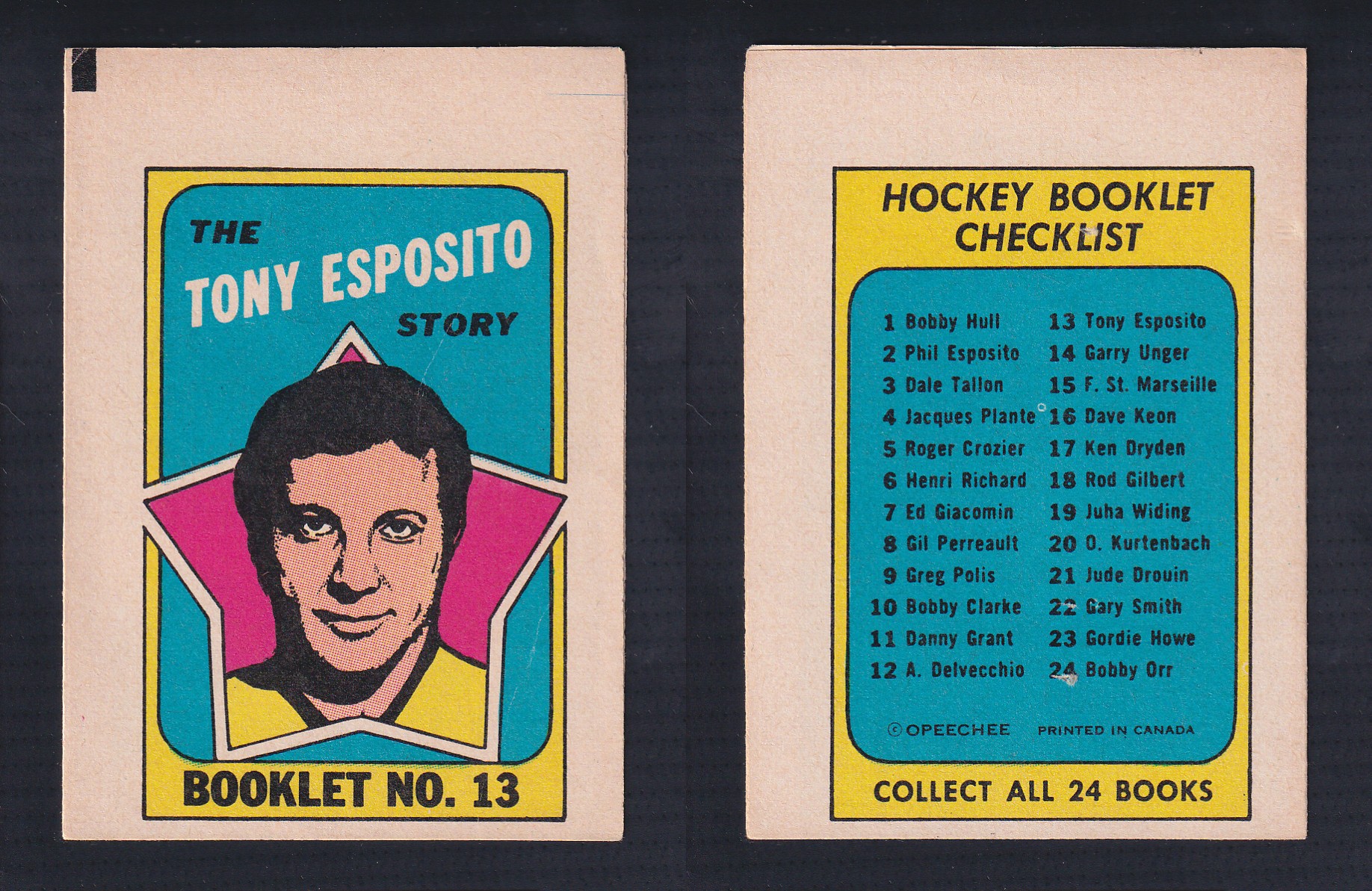 1971-72 O-PEE-CHEE STORY BOOKLET ENGLISH #13 T.ESPOSITO photo 1971-72 O-PEE-CHEE STORY BOOKLET ENGLISH #13 T.ESPOSITO photo