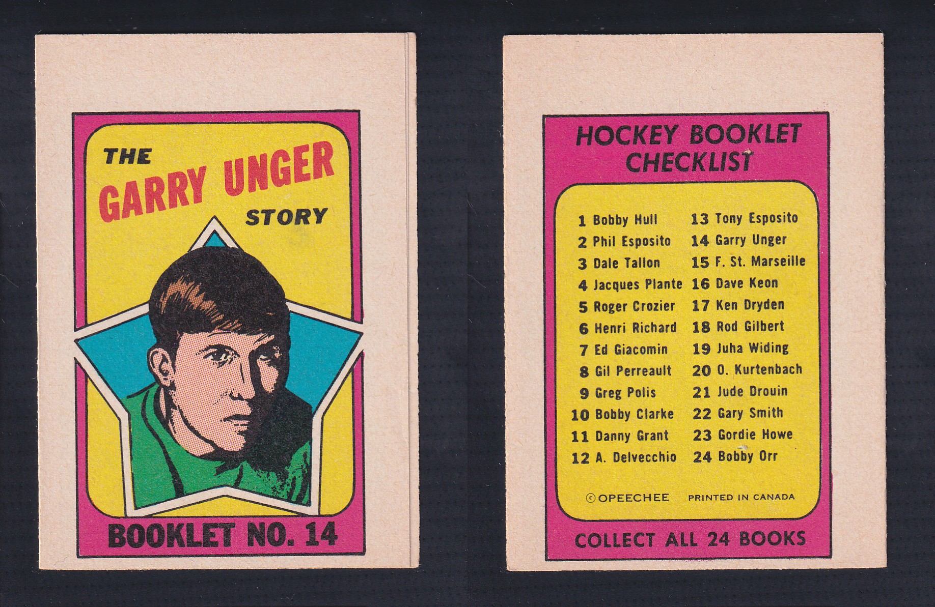 1971-72 O-PEE-CHEE STORY BOOKLET ENGLISH #14 G.UNGER photo 1971-72 O-PEE-CHEE STORY BOOKLET ENGLISH #14 G.UNGER photo