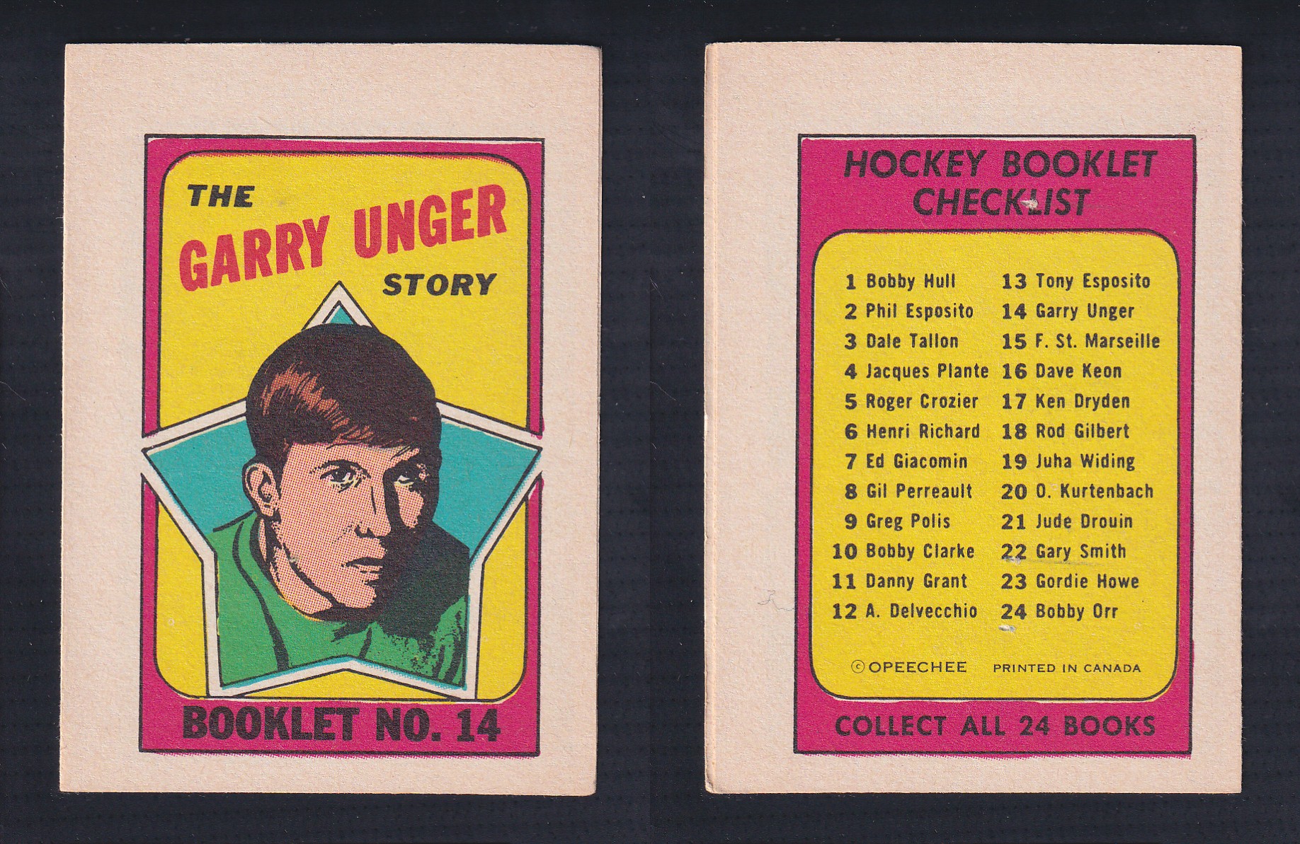 1971-72 O-PEE-CHEE STORY BOOKLET ENGLISH #14 G.UNGER photo 1971-72 O-PEE-CHEE STORY BOOKLET ENGLISH #14 G.UNGER photo