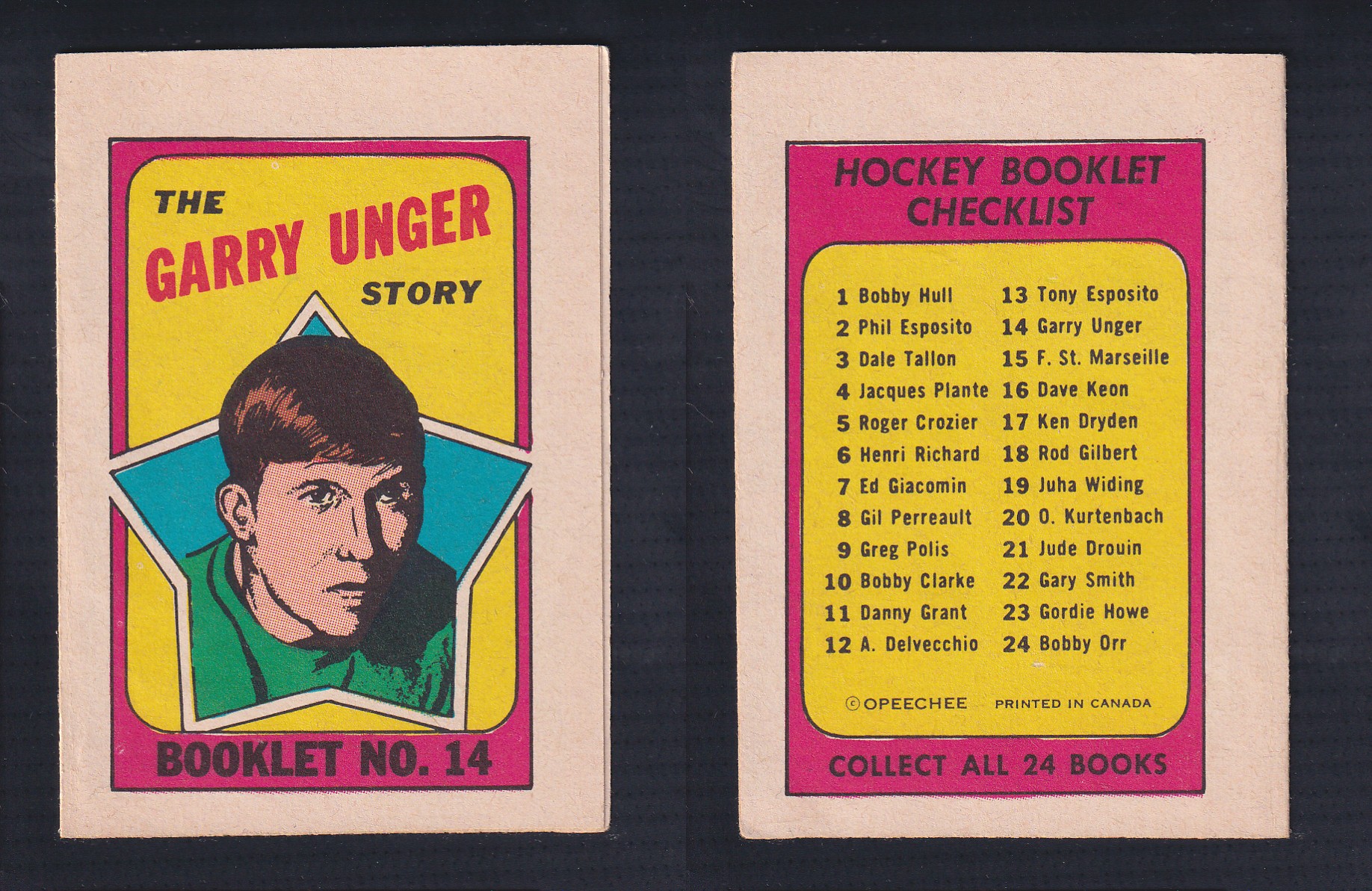 1971-72 O-PEE-CHEE STORY BOOKLET ENGLISH #14 G.UNGER photo 1971-72 O-PEE-CHEE STORY BOOKLET ENGLISH #14 G.UNGER photo