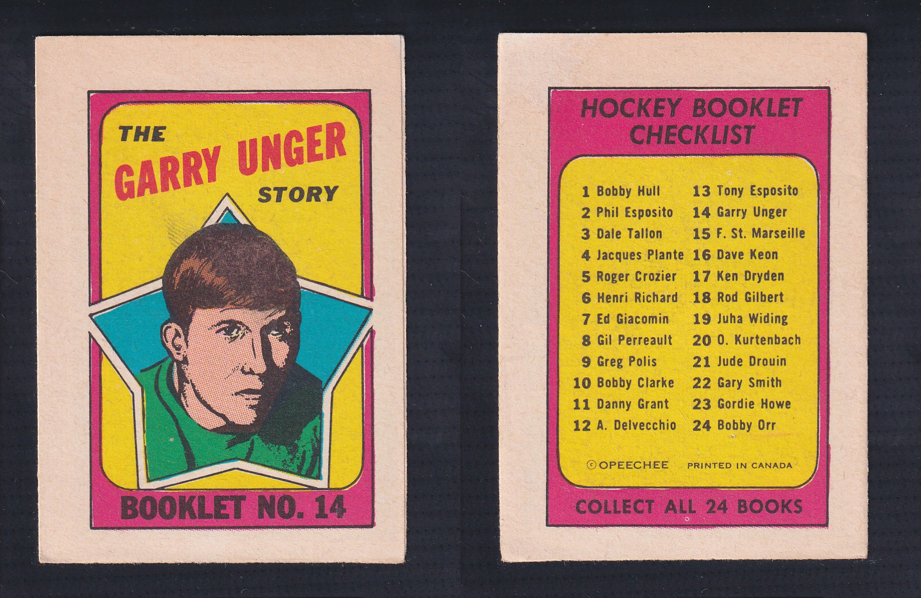 1971-72 O-PEE-CHEE STORY BOOKLET ENGLISH #14 G.UNGER photo 1971-72 O-PEE-CHEE STORY BOOKLET ENGLISH #14 G.UNGER photo