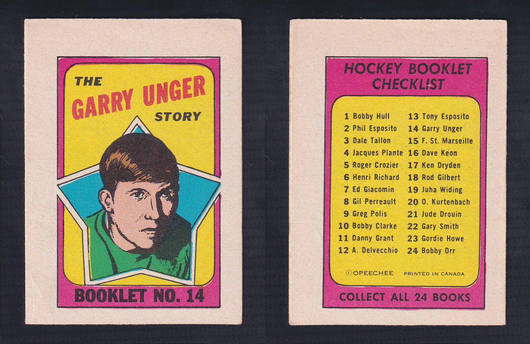 1971-72 O-PEE-CHEE STORY BOOKLET ENGLISH #14 G.UNGER photo 1971-72 O-PEE-CHEE STORY BOOKLET ENGLISH #14 G.UNGER photo