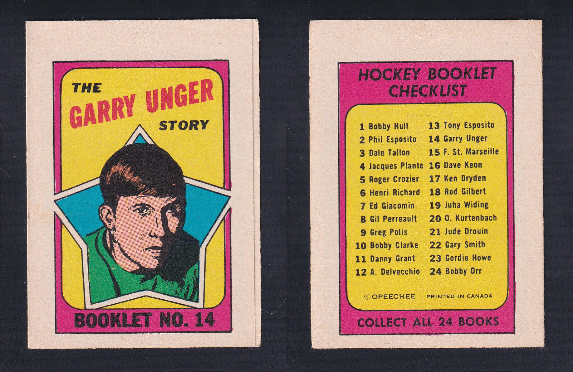 1971-72 O-PEE-CHEE STORY BOOKLET ENGLISH #14 G.UNGER photo 1971-72 O-PEE-CHEE STORY BOOKLET ENGLISH #14 G.UNGER photo