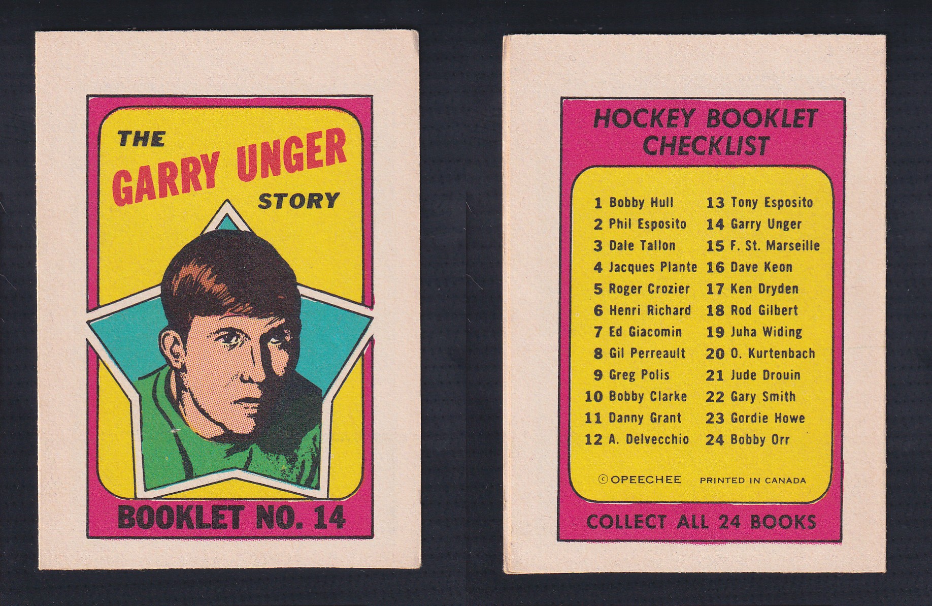 1971-72 O-PEE-CHEE STORY BOOKLET ENGLISH #14 G.UNGER photo 1971-72 O-PEE-CHEE STORY BOOKLET ENGLISH #14 G.UNGER photo