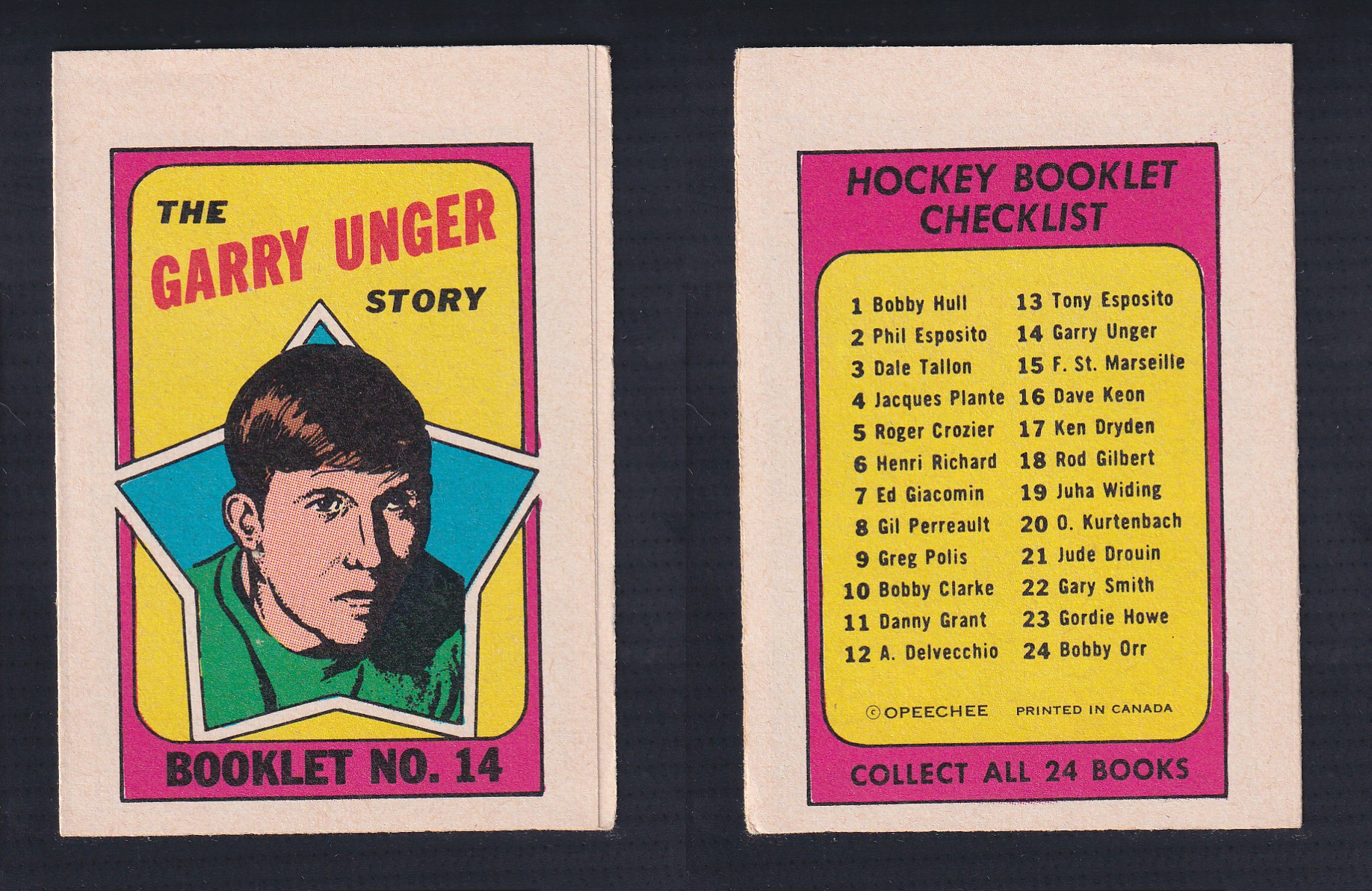 1971-72 O-PEE-CHEE STORY BOOKLET ENGLISH #14 G.UNGER photo 1971-72 O-PEE-CHEE STORY BOOKLET ENGLISH #14 G.UNGER photo