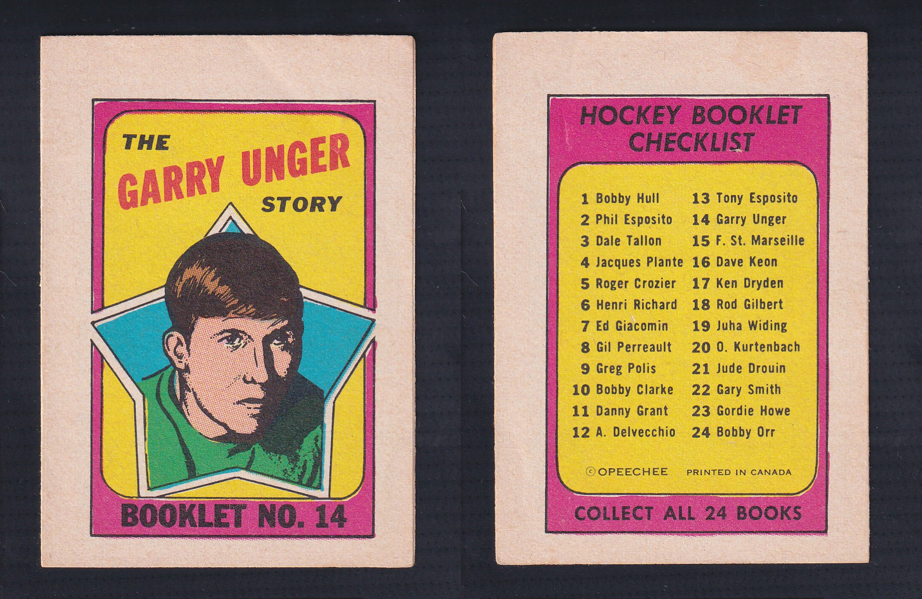 1971-72 O-PEE-CHEE STORY BOOKLET ENGLISH #14 G.UNGER photo 1971-72 O-PEE-CHEE STORY BOOKLET ENGLISH #14 G.UNGER photo