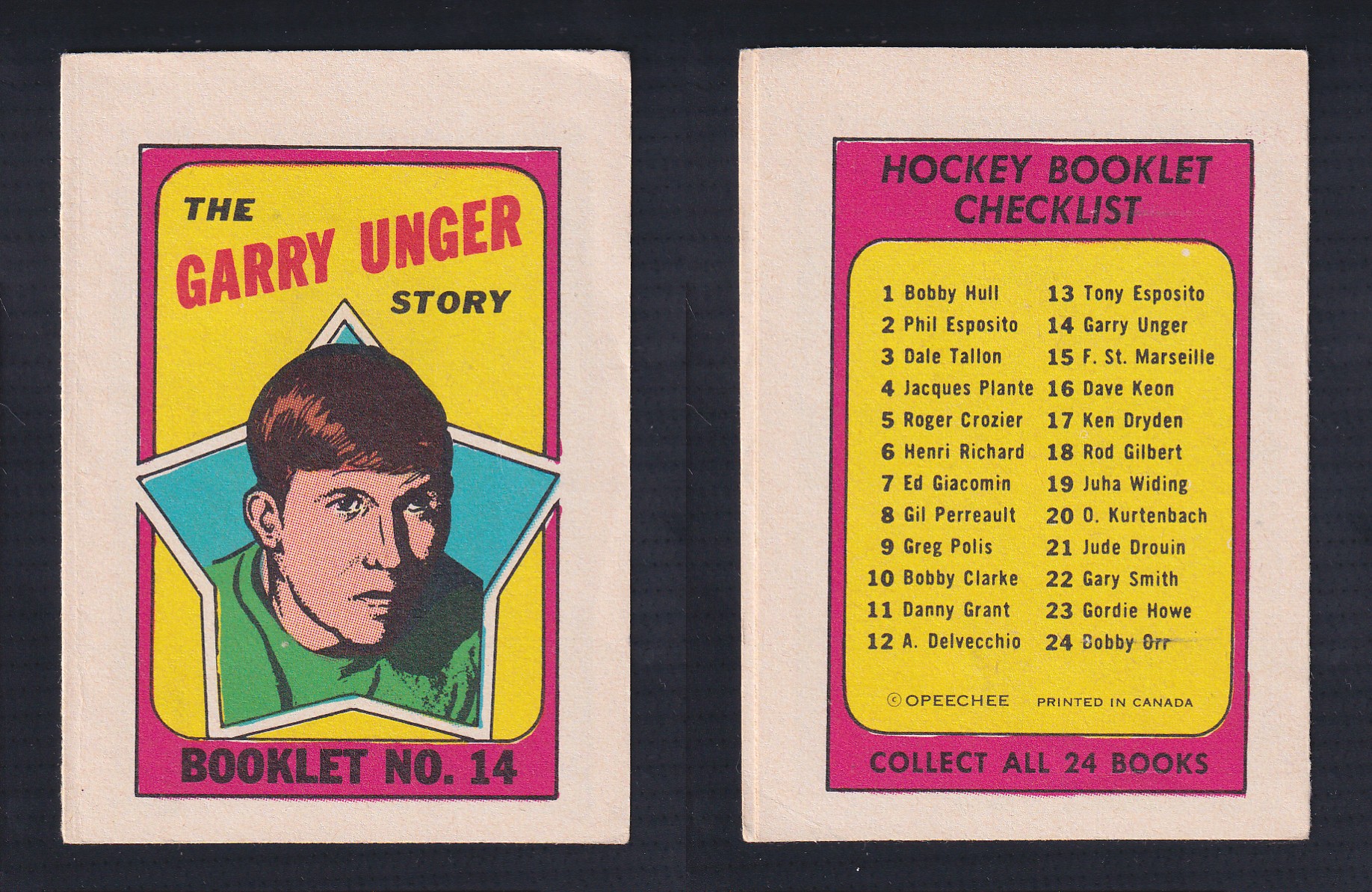 1971-72 O-PEE-CHEE STORY BOOKLET ENGLISH #14 G.UNGER photo 1971-72 O-PEE-CHEE STORY BOOKLET ENGLISH #14 G.UNGER photo
