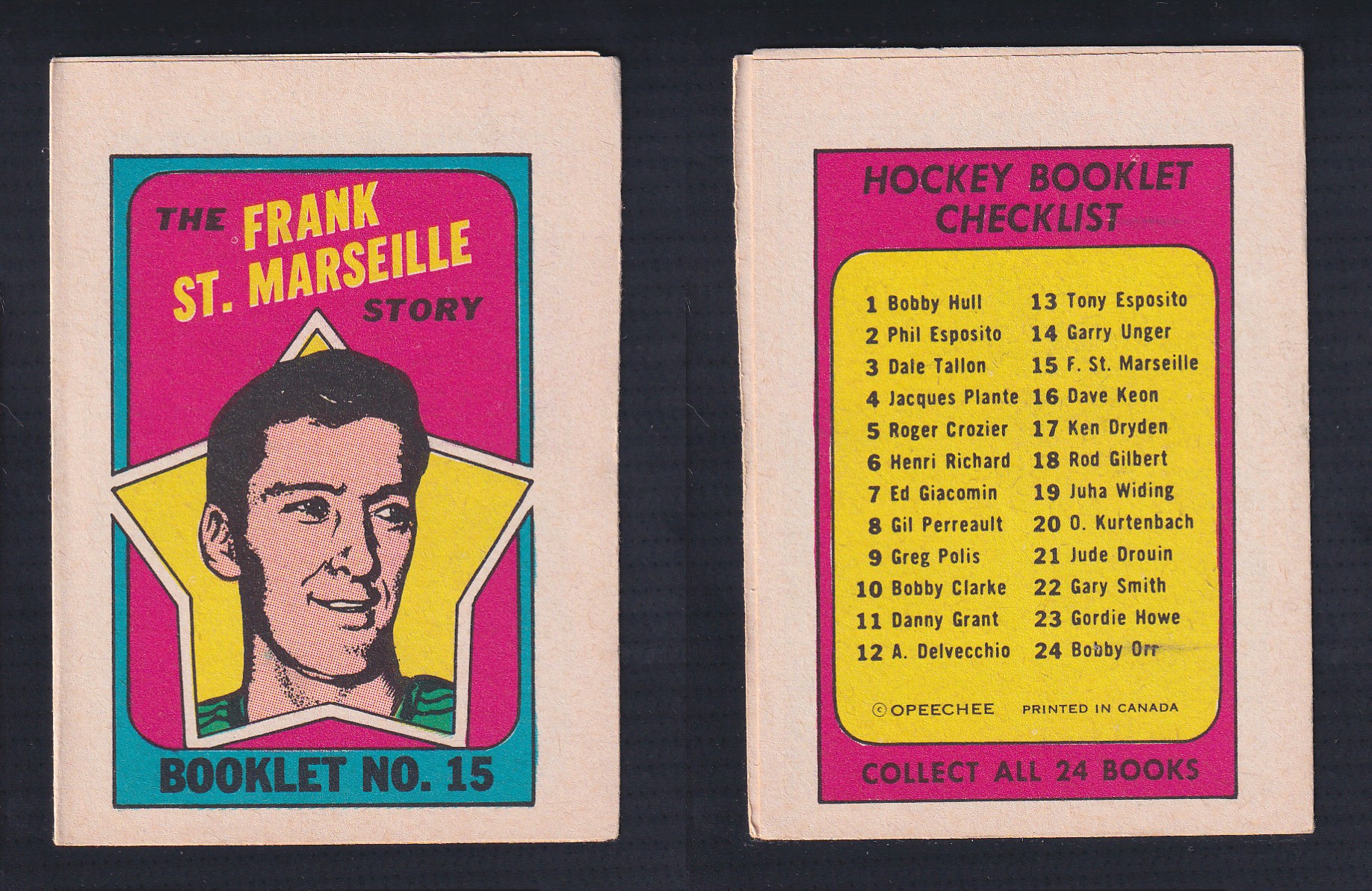 1971-72 O-PEE-CHEE STORY BOOKLET ENGLISH #15 F.ST.MARSEILLE photo 1971-72 O-PEE-CHEE STORY BOOKLET ENGLISH #15 F.ST.MARSEILLE photo
