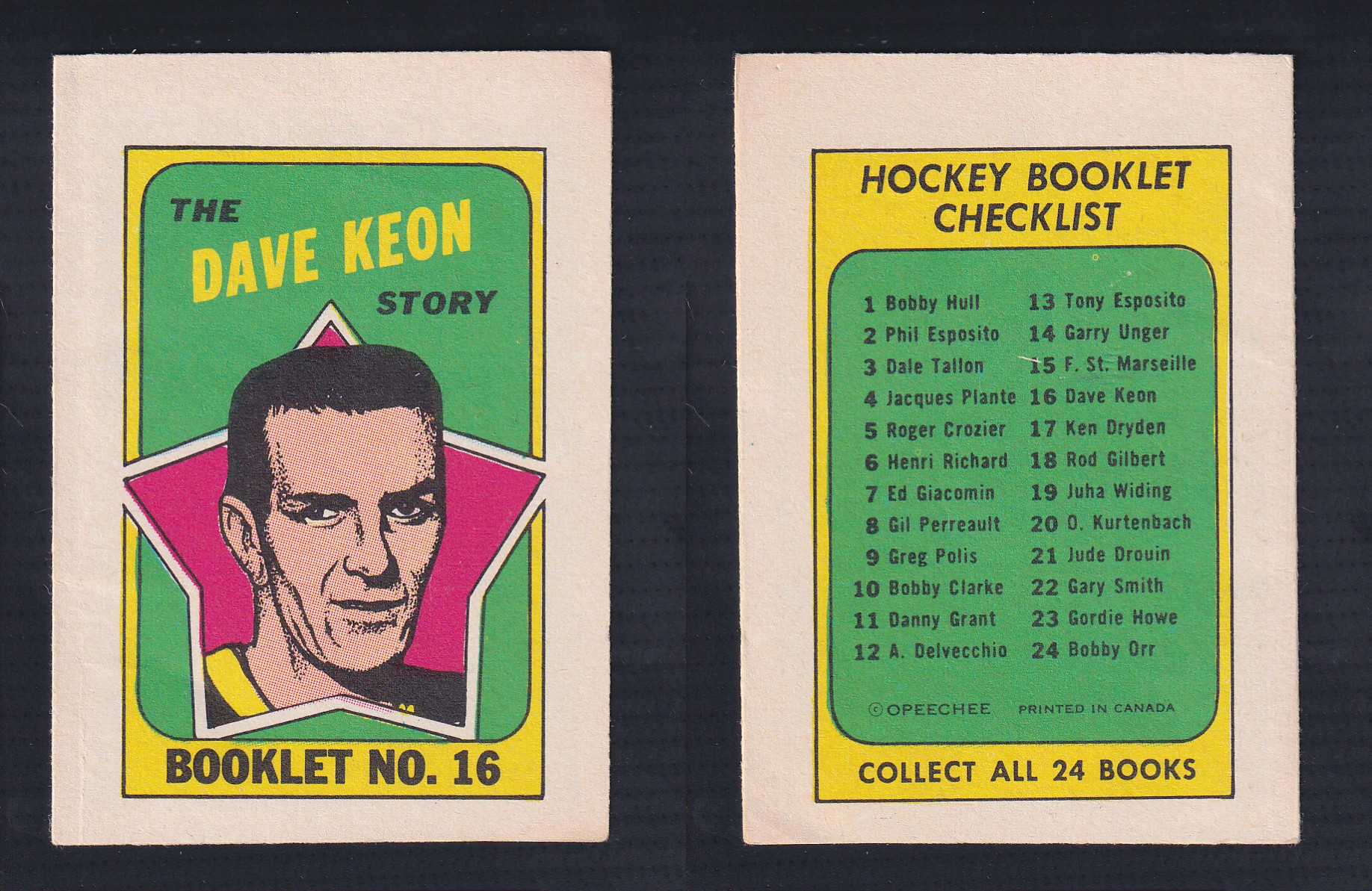 1971-72 O-PEE-CHEE STORY BOOKLET ENGLISH #16 D.KEON photo 1971-72 O-PEE-CHEE STORY BOOKLET ENGLISH #16 D.KEON photo