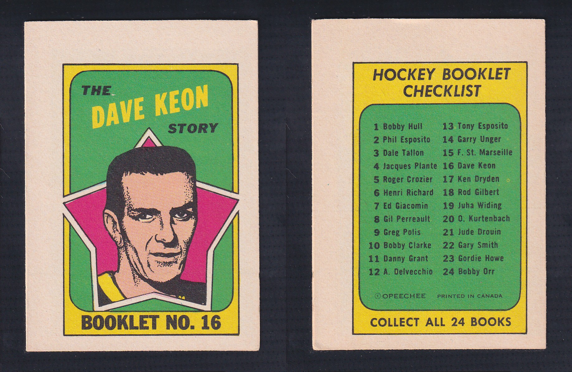 1971-72 O-PEE-CHEE STORY BOOKLET ENGLISH #16 D.KEON photo 1971-72 O-PEE-CHEE STORY BOOKLET ENGLISH #16 D.KEON photo