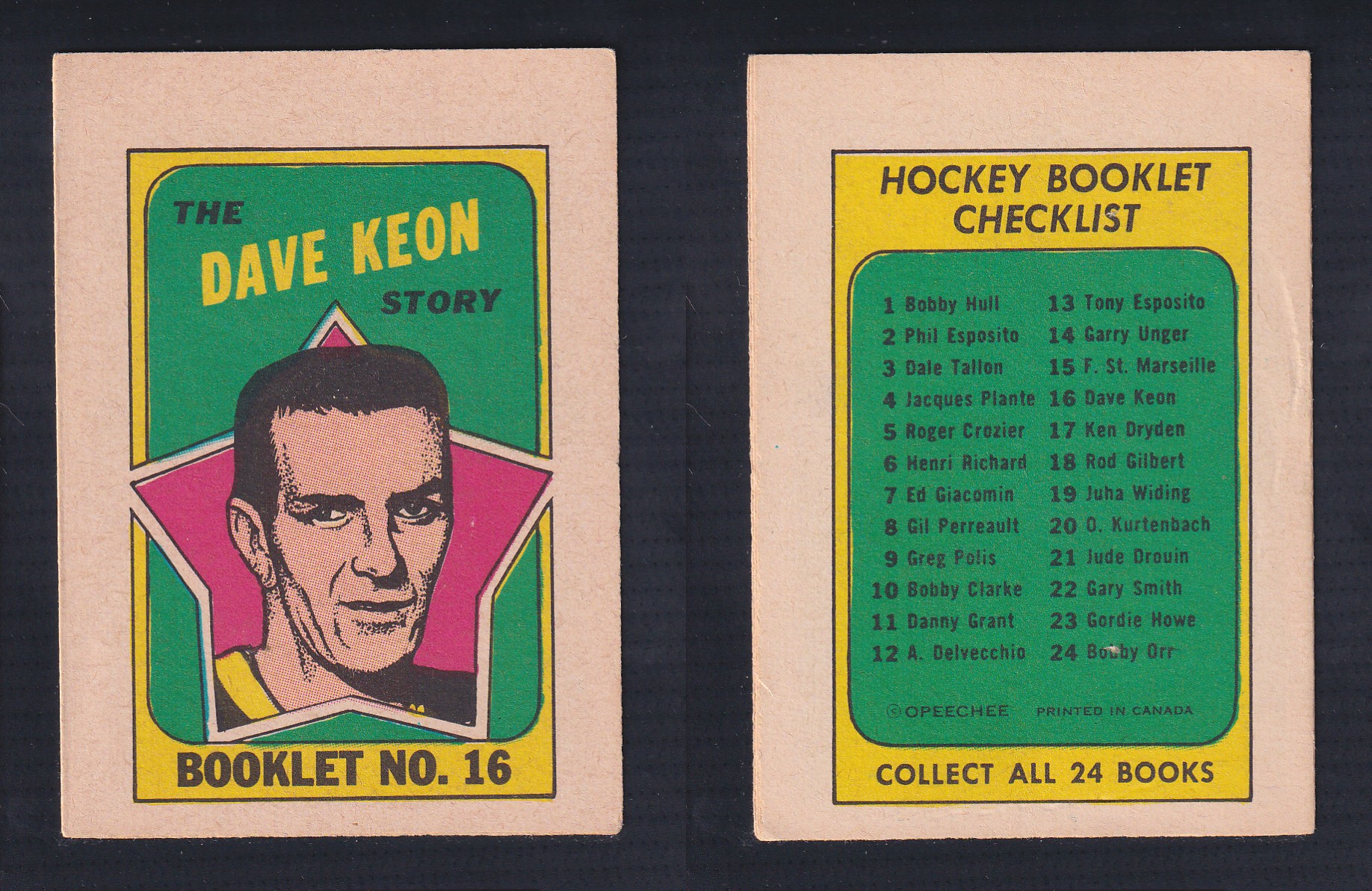 1971-72 O-PEE-CHEE STORY BOOKLET ENGLISH #16 D.KEON photo 1971-72 O-PEE-CHEE STORY BOOKLET ENGLISH #16 D.KEON photo