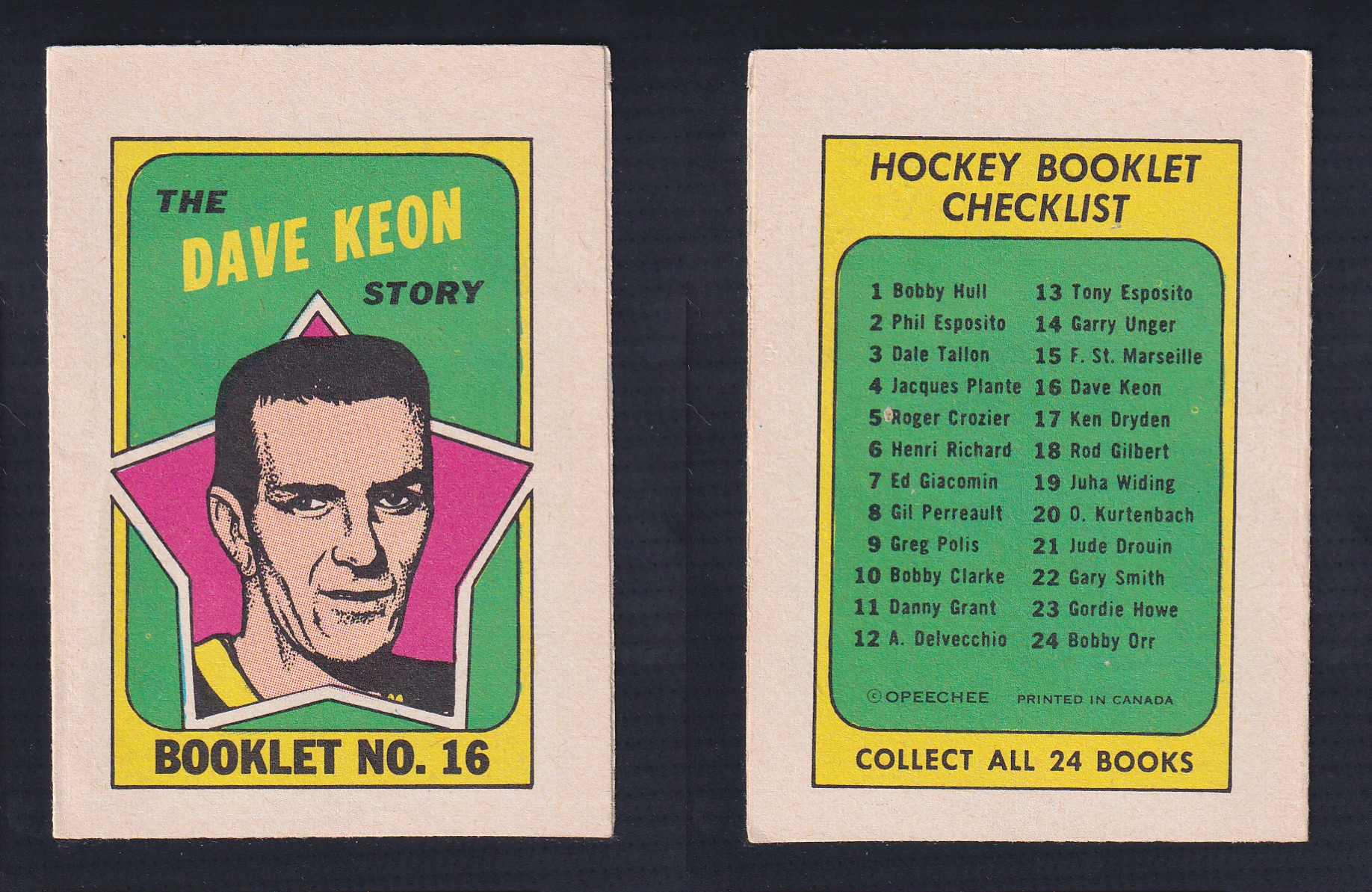1971-72 O-PEE-CHEE STORY BOOKLET ENGLISH #16 D.KEON photo 1971-72 O-PEE-CHEE STORY BOOKLET ENGLISH #16 D.KEON photo